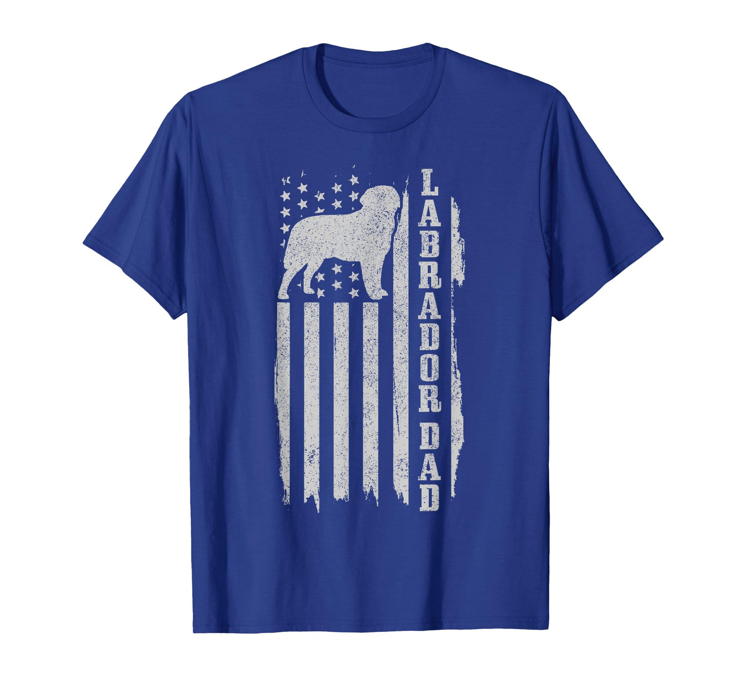 Labrador Dad Vintage American Flag T-Shirt