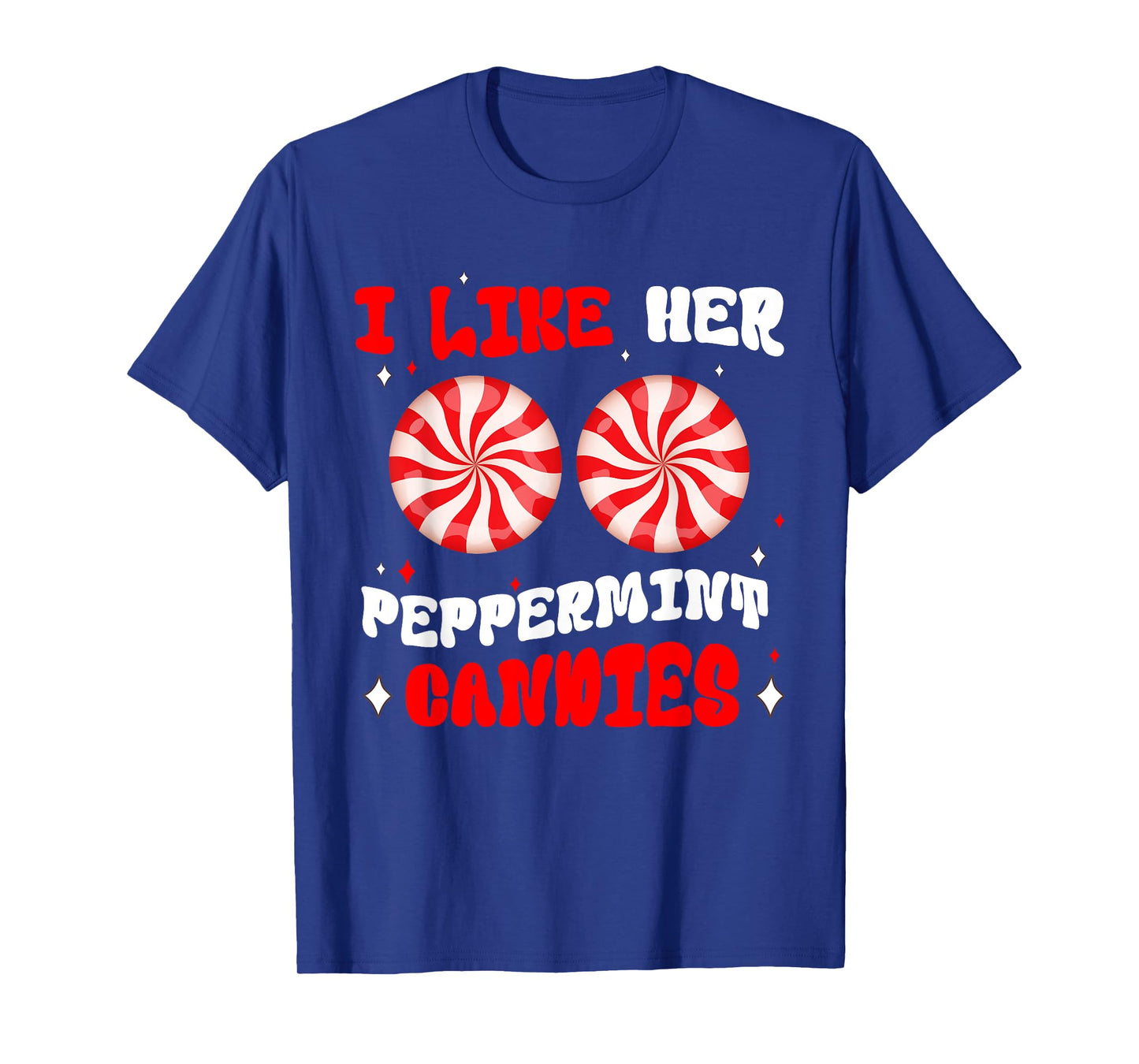 Couples Matching Christmas I Like Her Peppermint Candies T-Shirt
