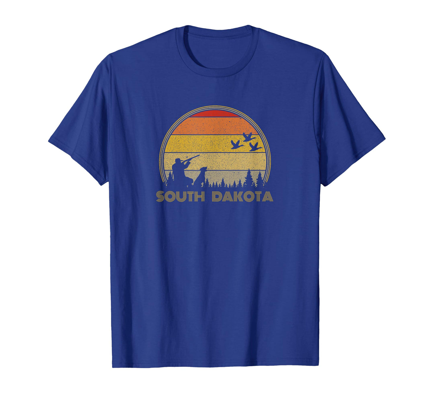 South Dakota Pheasant Hunter Bird Hunting Sunset Retro T-Shirt