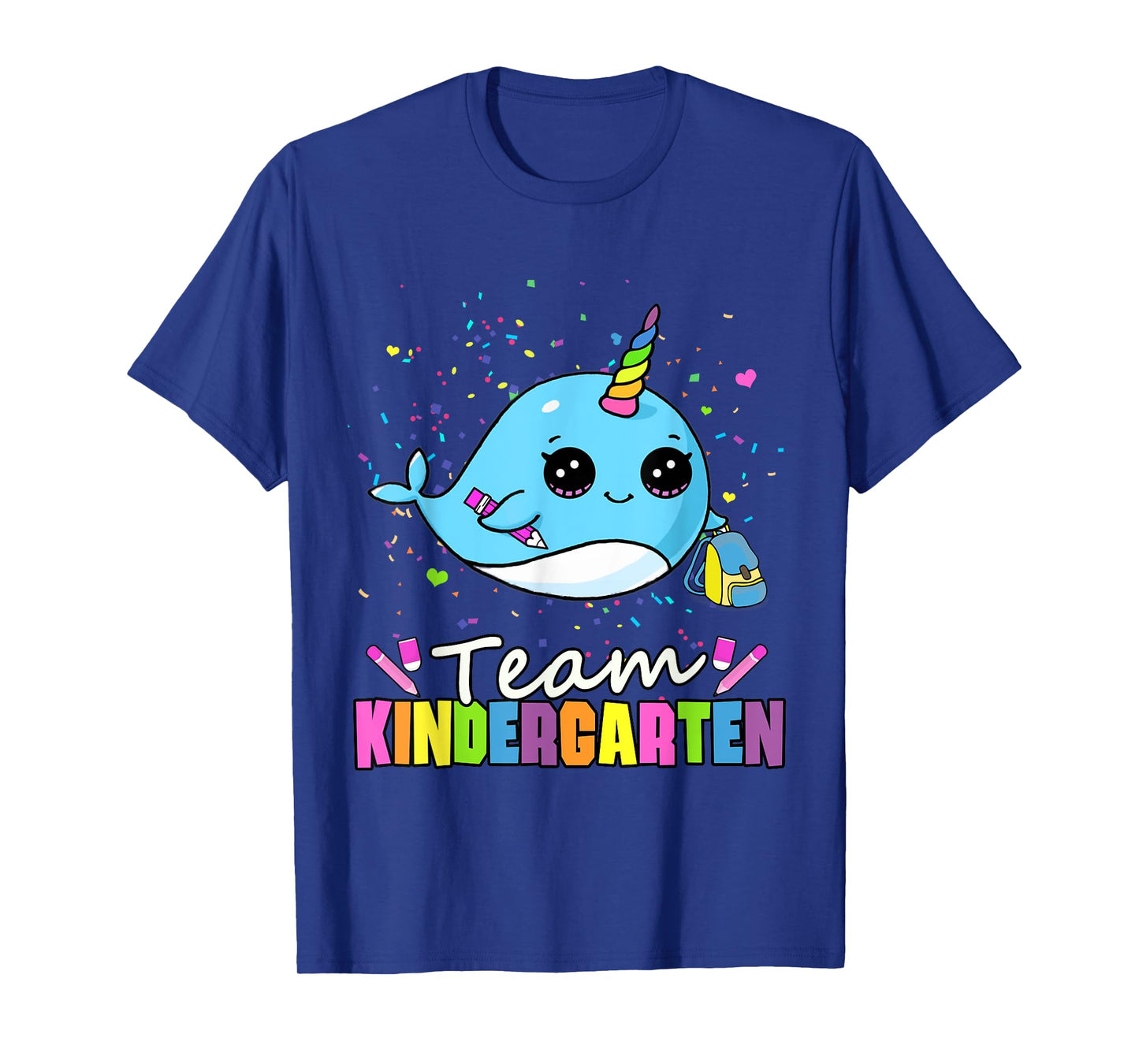 Team Kindergarten Narwhal Kid Kinder Cute Teacher Student T-Shirt