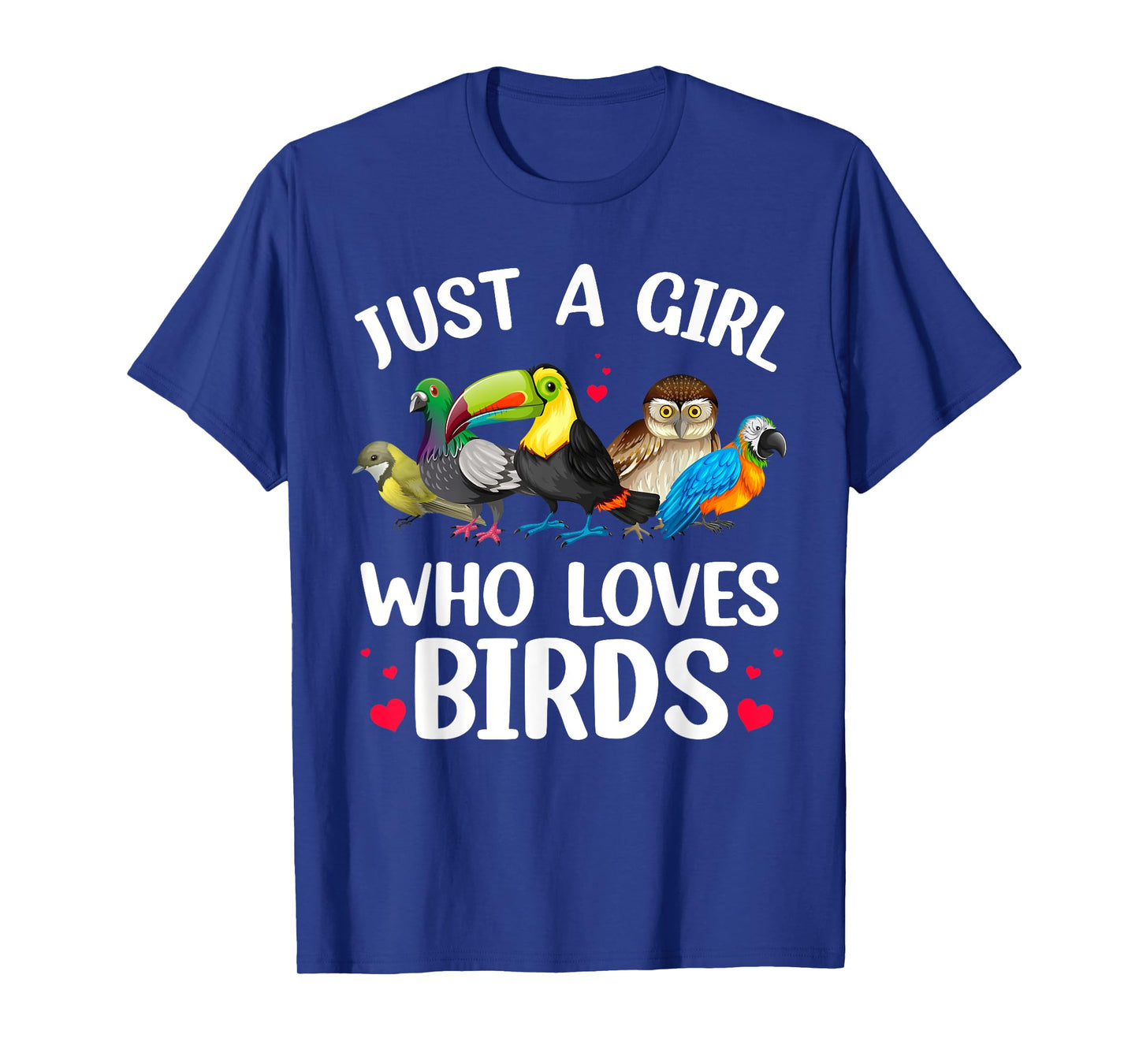 Funny Bird Lover Art For Girls Women Kids Bird Animal Lovers T-Shirt