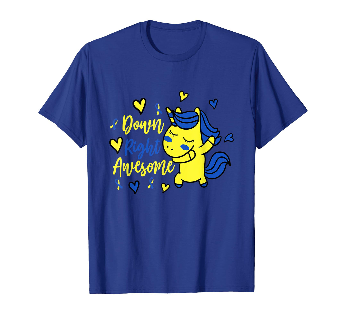 Down Right Awesome Unicorn Shirt Girls Down Syndrome Day T-Shirt