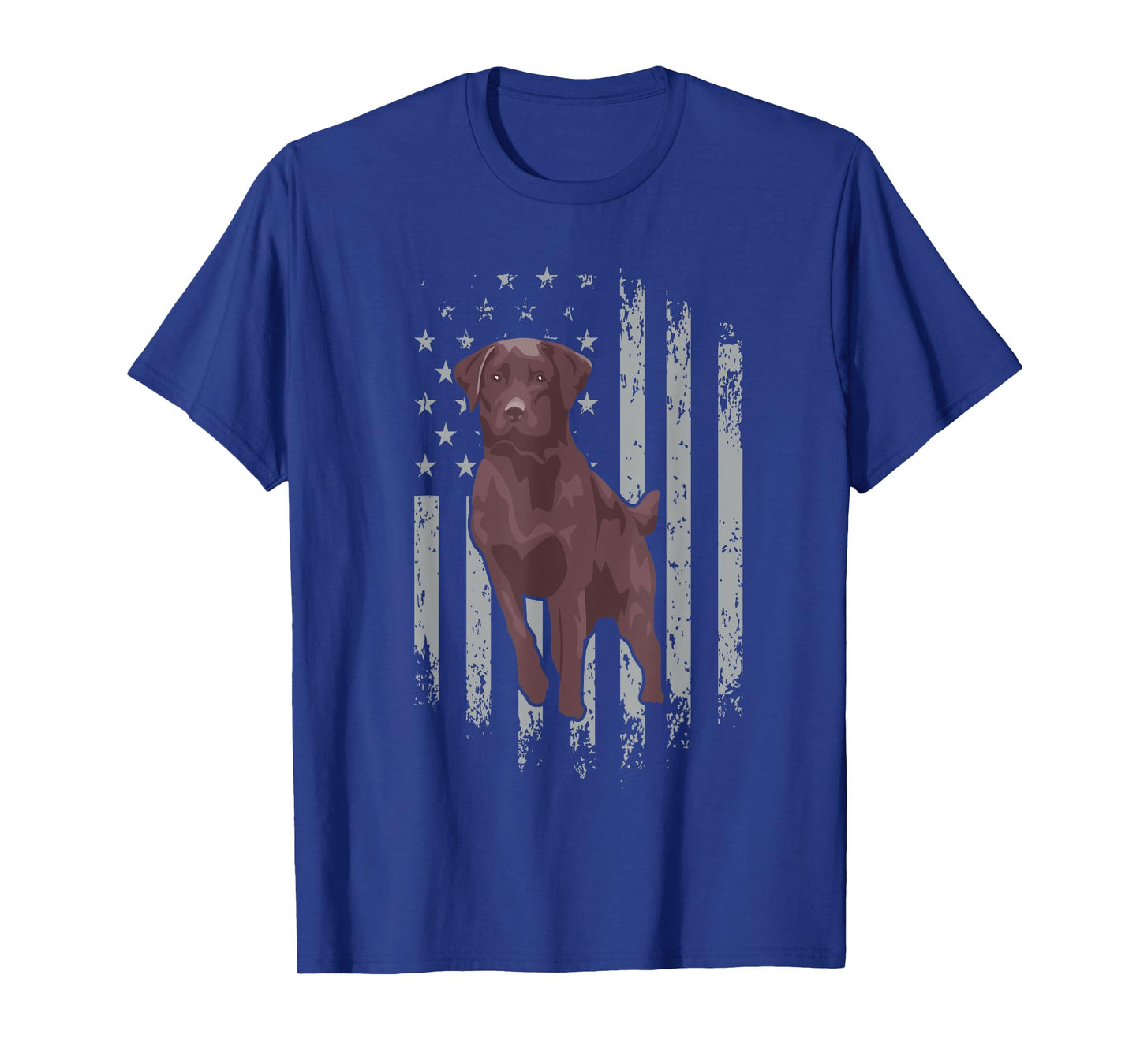 Chocolate Lab American Flag Brown Labrador Retriever Owner T-Shirt
