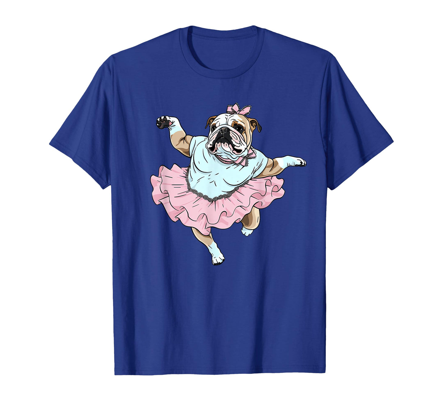 English Bulldog Ballerina Funny Dog Ballet T-Shirt for Men Women Kids