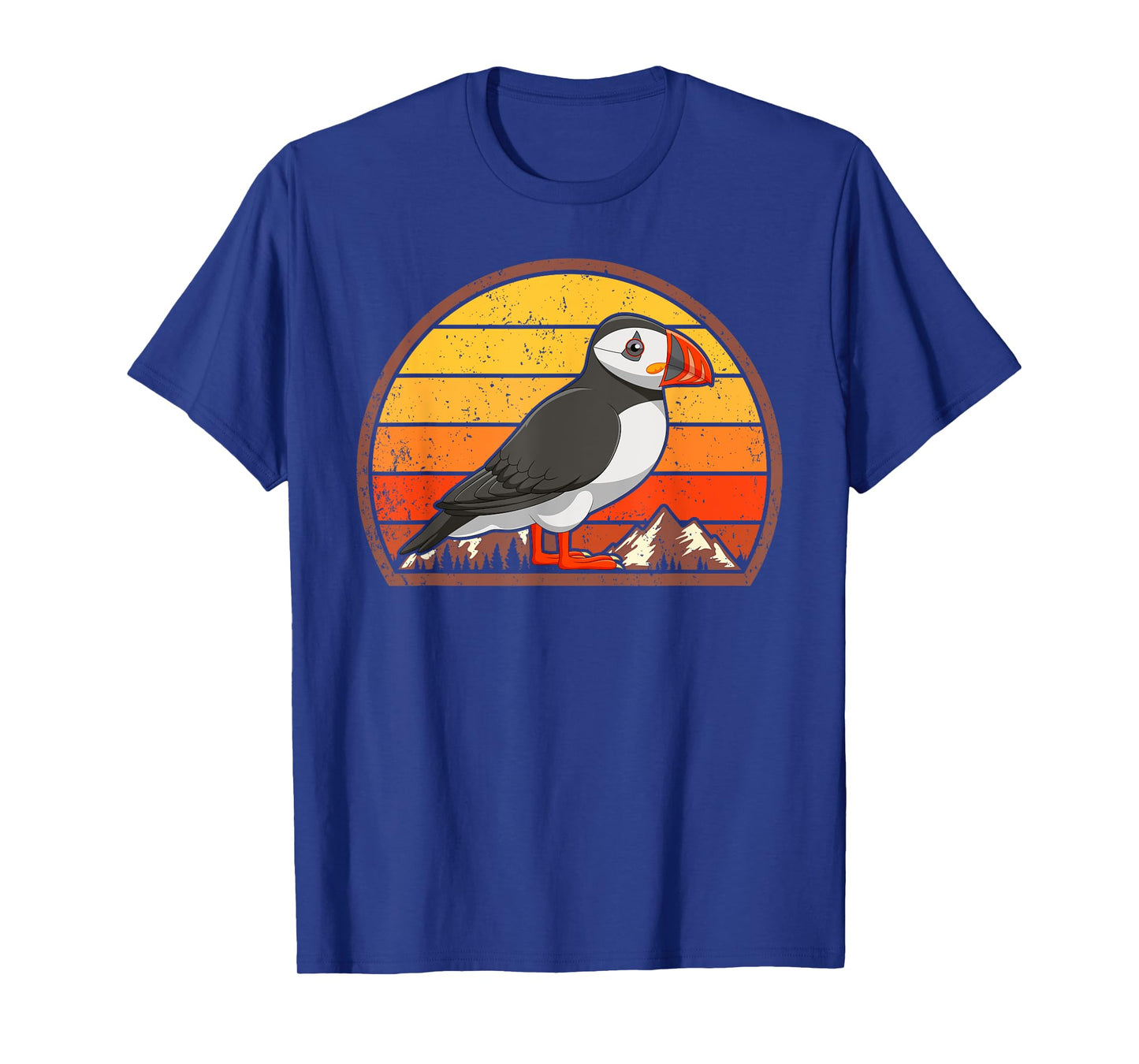 Sunset Puffin Lover Gift Vintage Retro Puffin T-Shirt