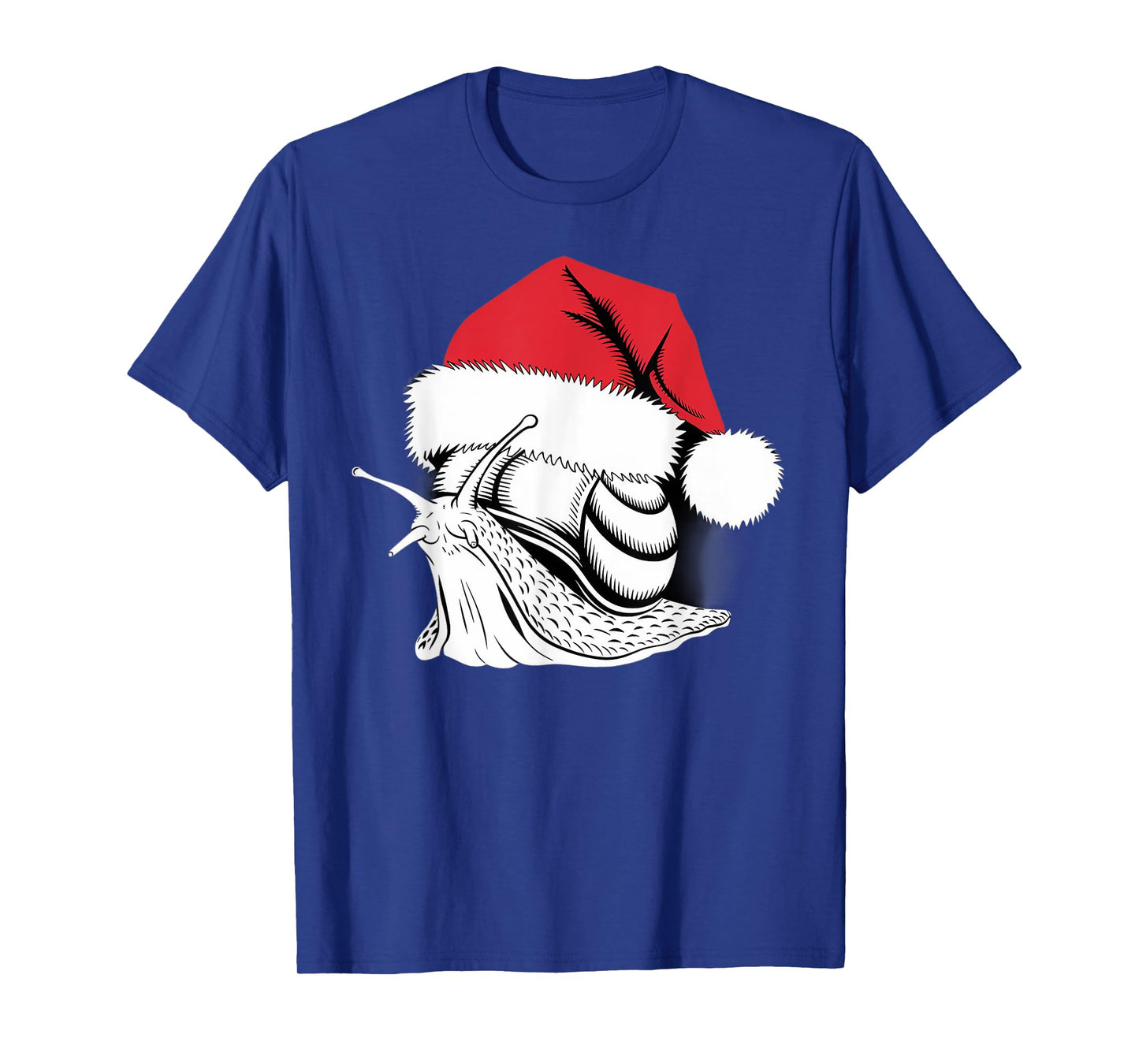 Joyful Snail Santa on Snail Christmas T-Shirt