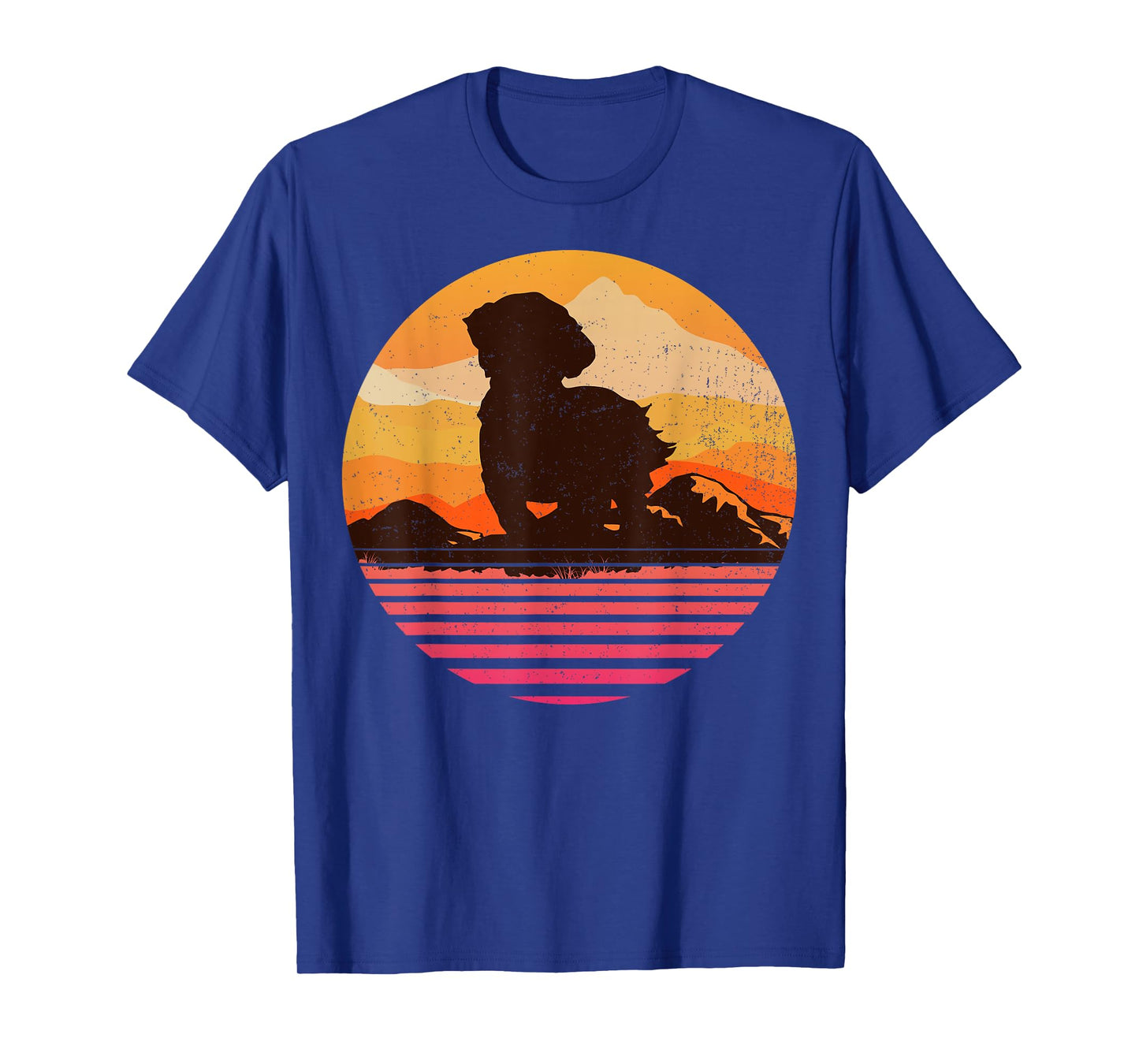 MAL-SHI With Sun Mountain Vintage Retro T-Shirt