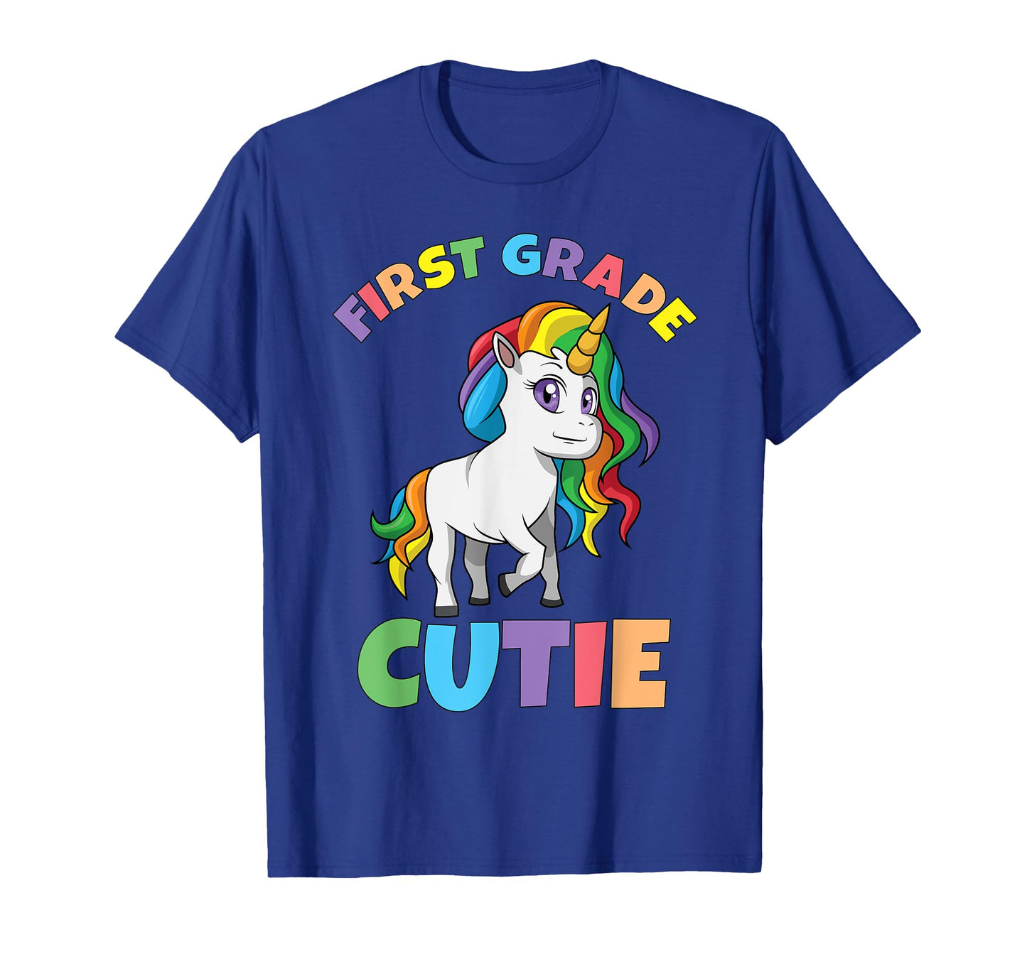 First Day of School 1st First Grade Cutie Girls Unicorn T-Shirt
