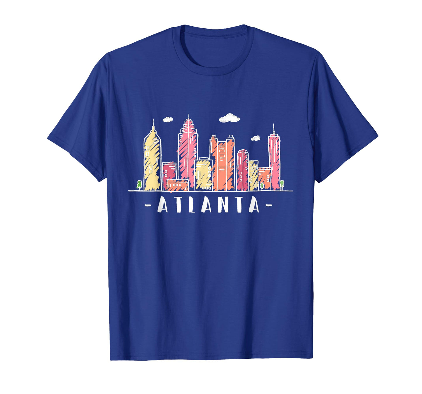Atlanta Skyline Georgia Colourful City Souvenir Gift T-Shirt