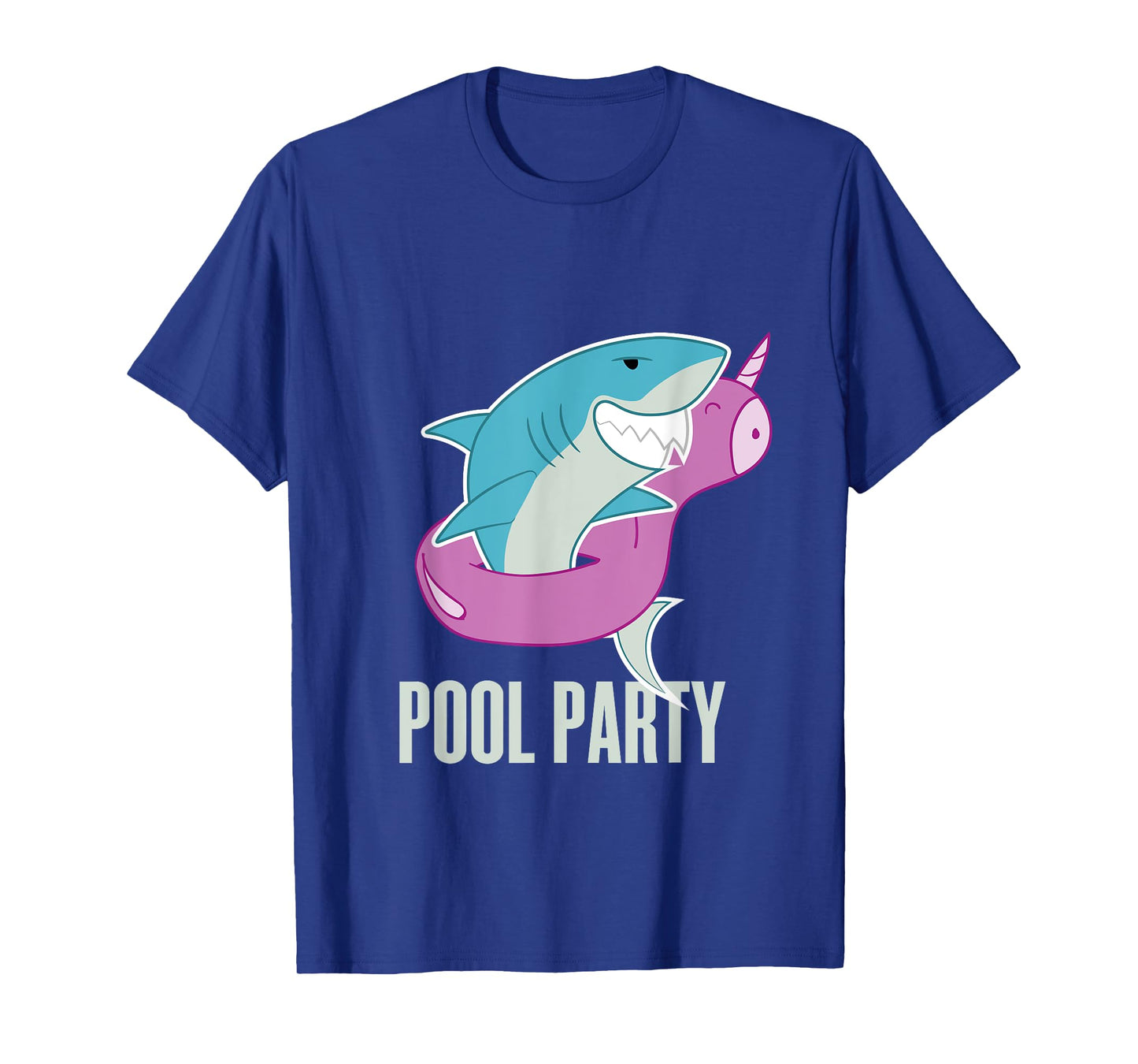 Pool Party Inflatable Unicorn Float Funny Shark Swim T Shirt T-Shirt