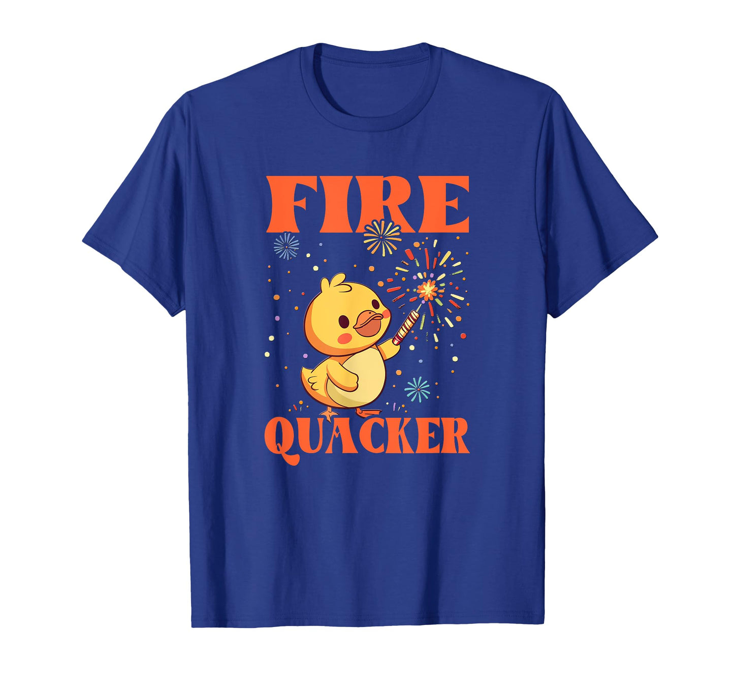 Funny Fireworks with Goose Duck - Fire Quacker T-Shirt