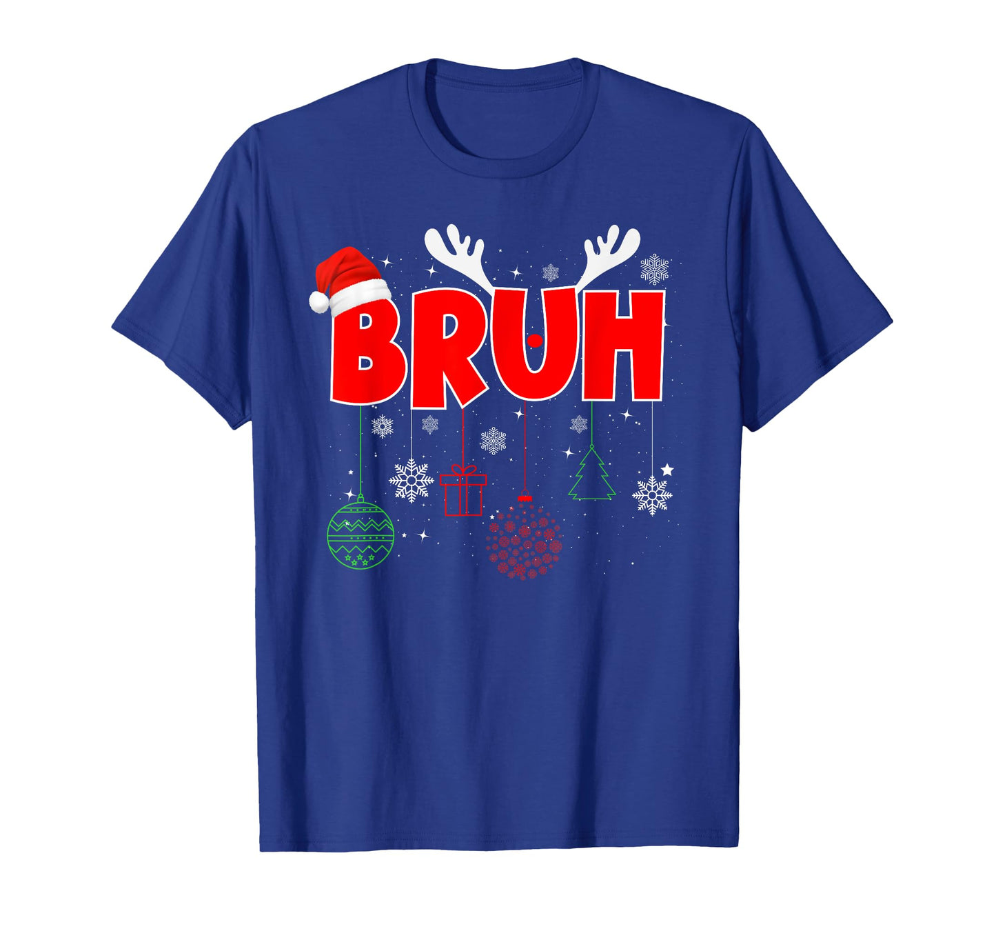 Bruh Reindeer Xmas Christmas PJ Pajamas For Girls Boys Kids T-Shirt