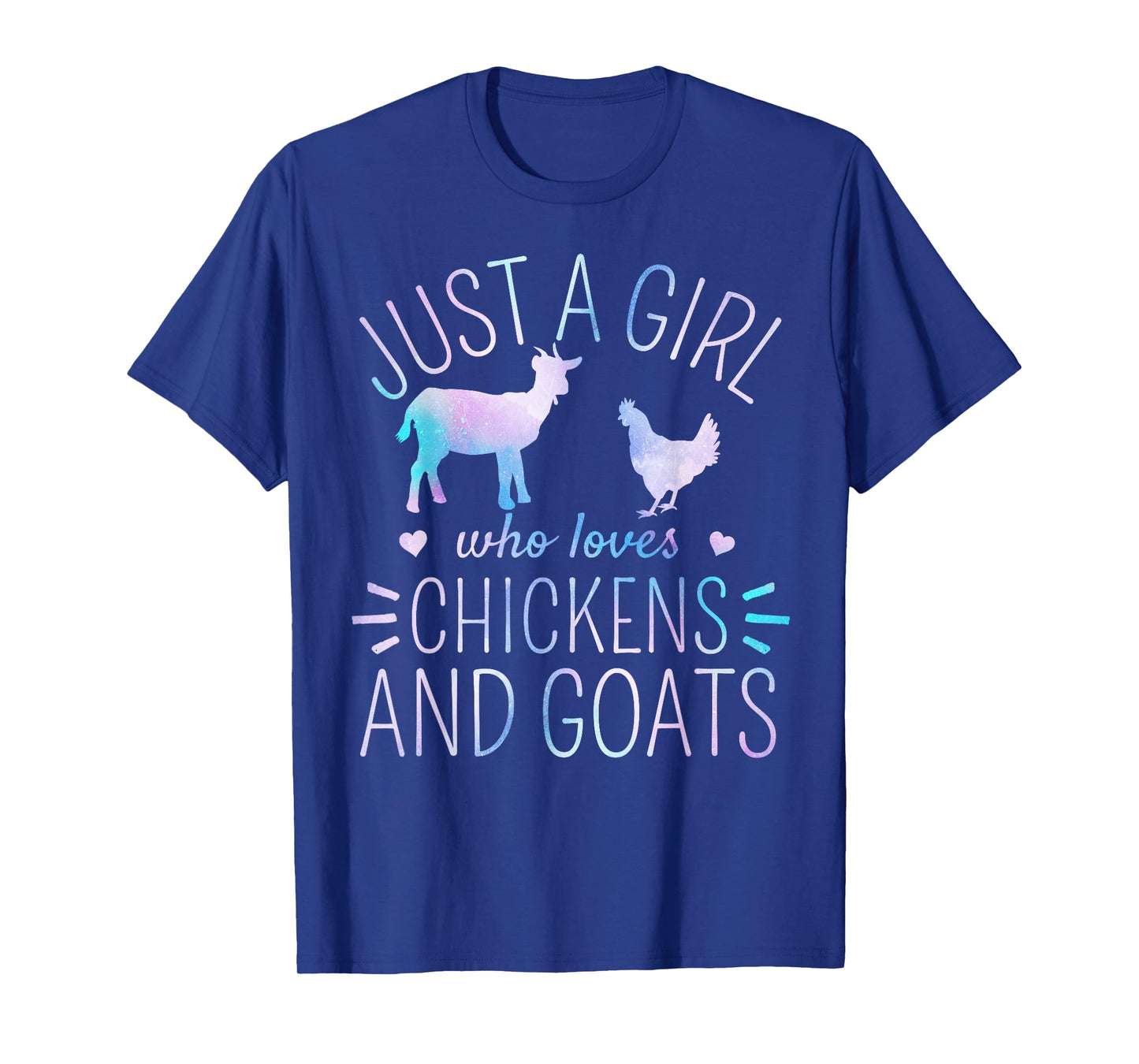 Just A Girl Who Loves Chickens And Goats Farmer Girls T-Shirt