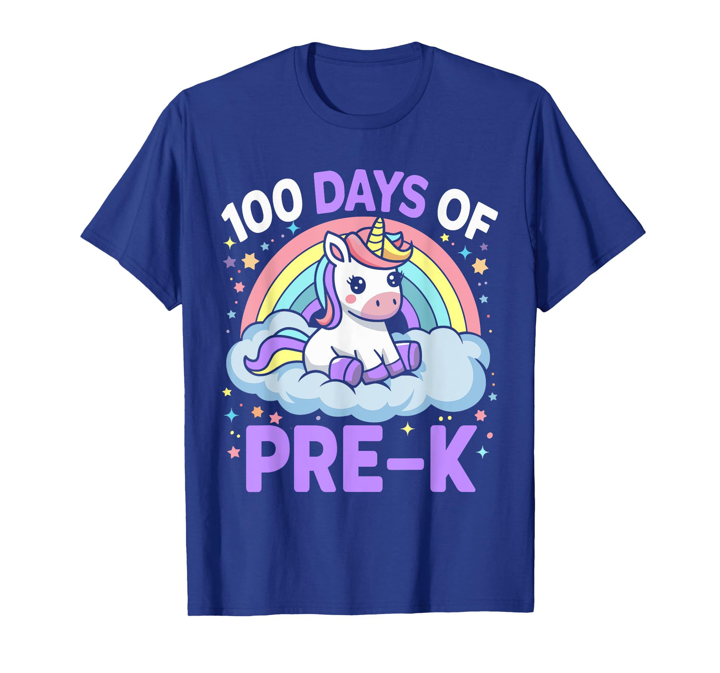 100th Days of Pre-k Unicorn Girls Teacher 100 Days of School T-Shirt