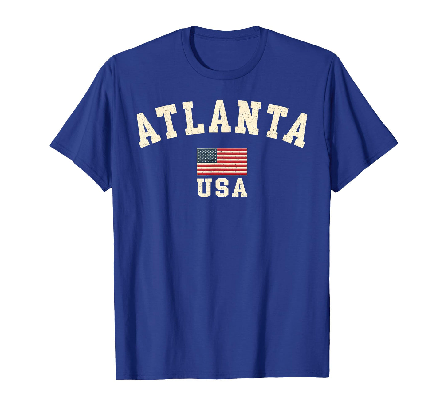 Vintage Atlanta USA American Flag Georgia Souvenir Retro T-Shirt