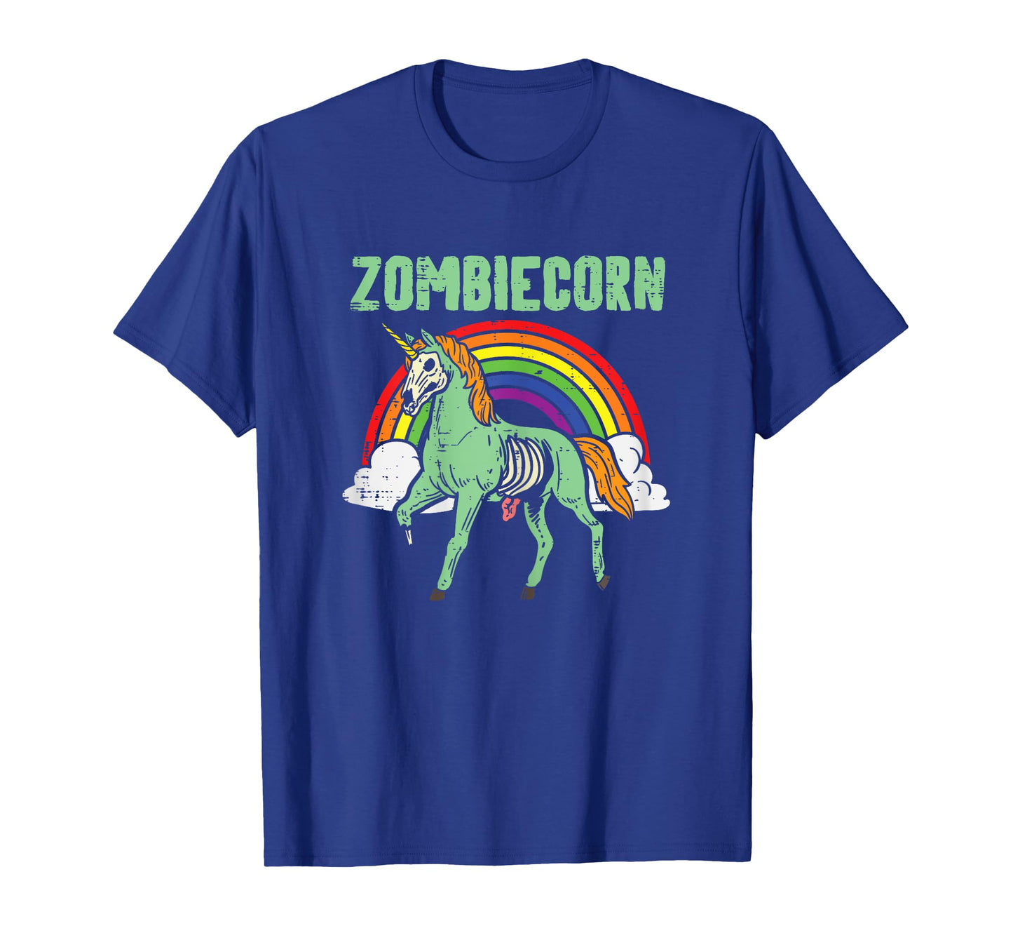 Zombicorn Zombie Unicorn Rainbow Scary Halloween Girls Women T-Shirt