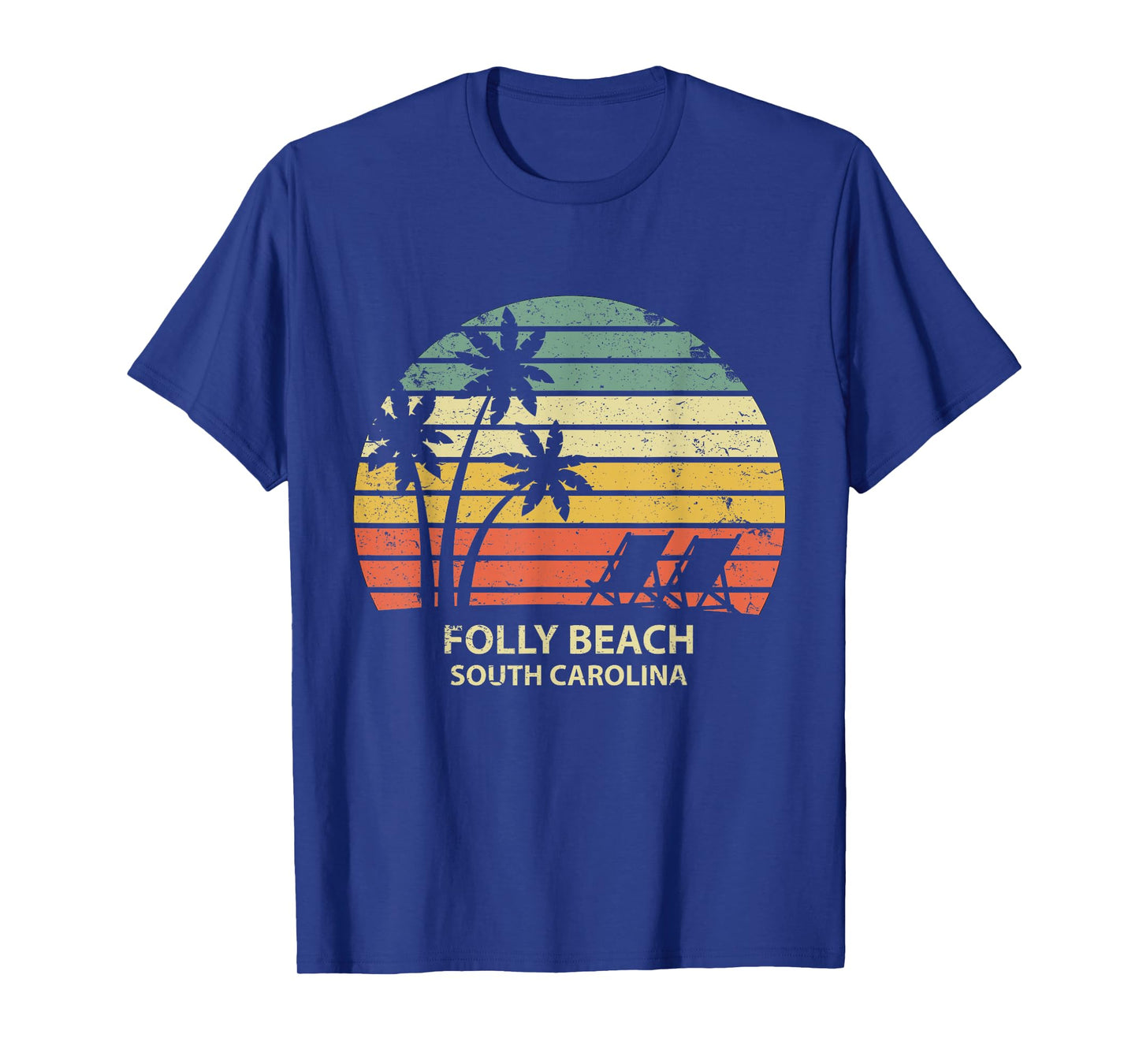 Vintage South Carolina Folly Beach T Shirt Cool Retro Men Women Girls Kids T-Shirt