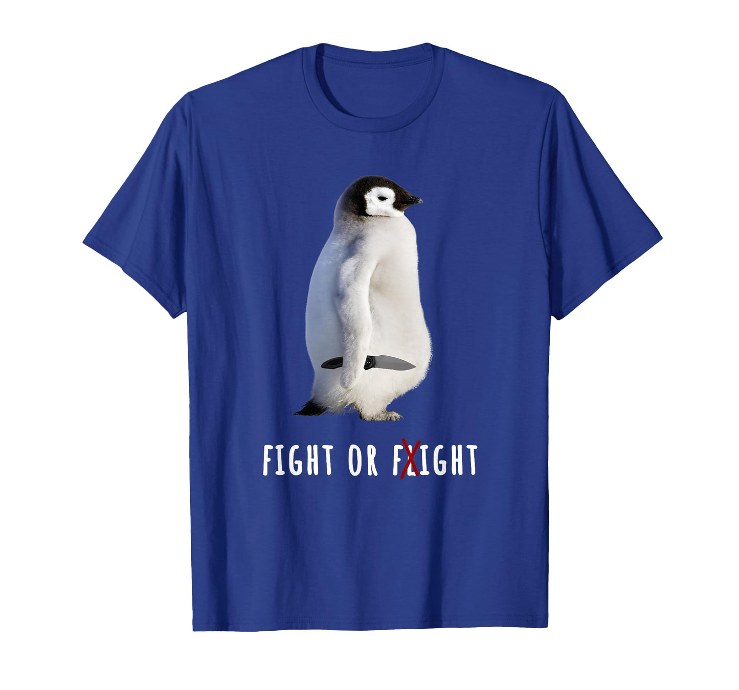Fight Or Flight Funny Penguin Meme Anxiety Psychologist Pun T-Shirt