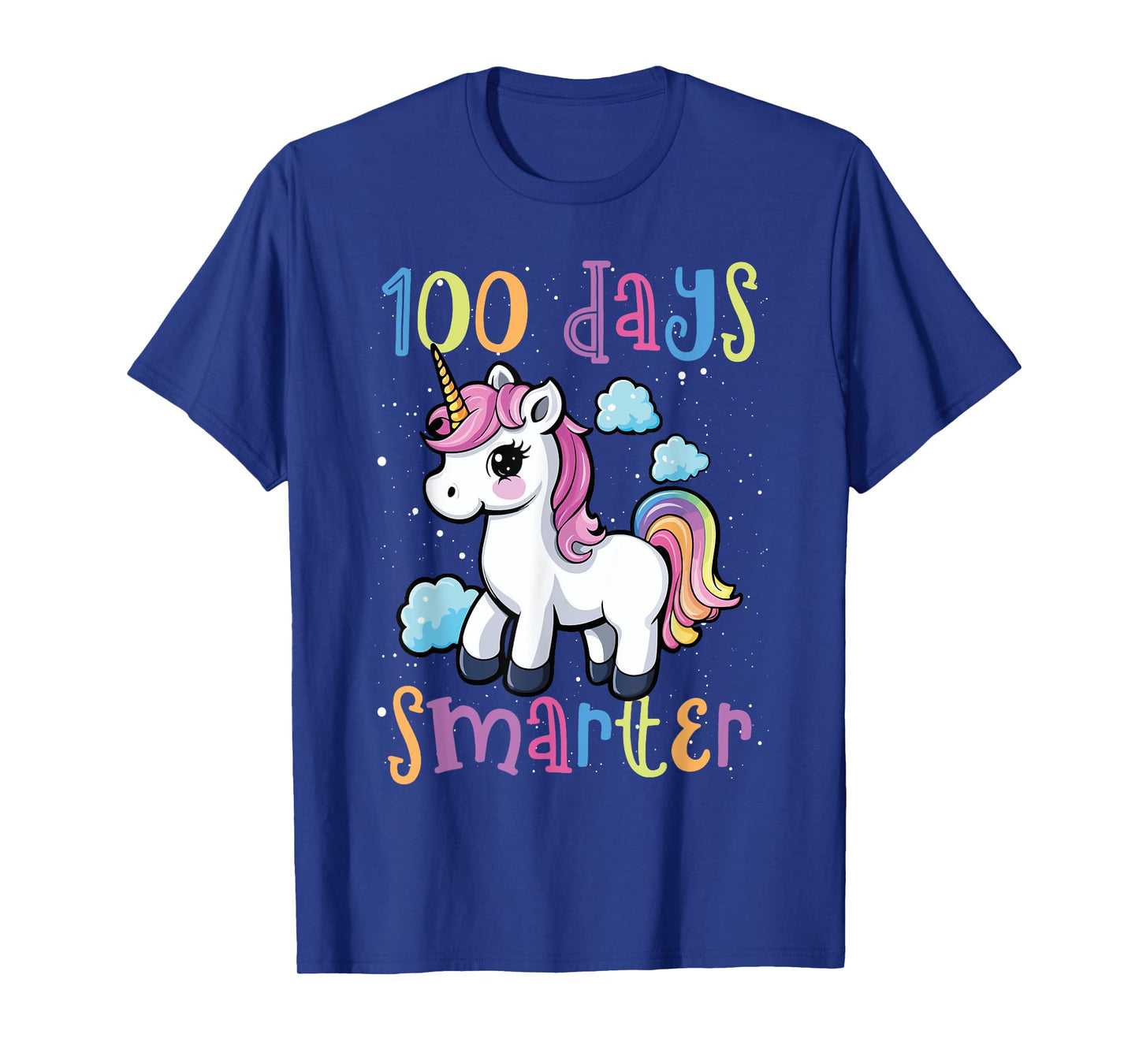 100 Days Smarter Unicorn Magic 100th Day Of School Kids T-Shirt