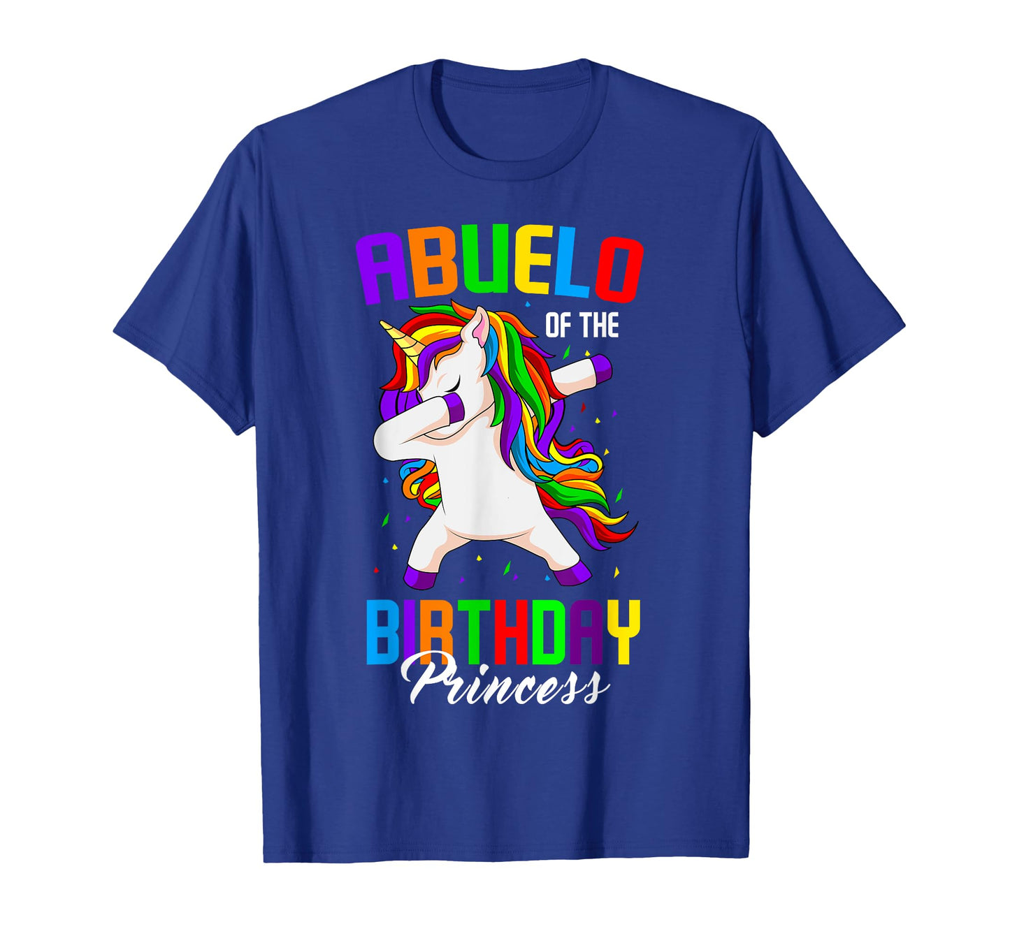 Abuelo of the Birthday Princess Unicorn Dabbing Bday Party T-Shirt