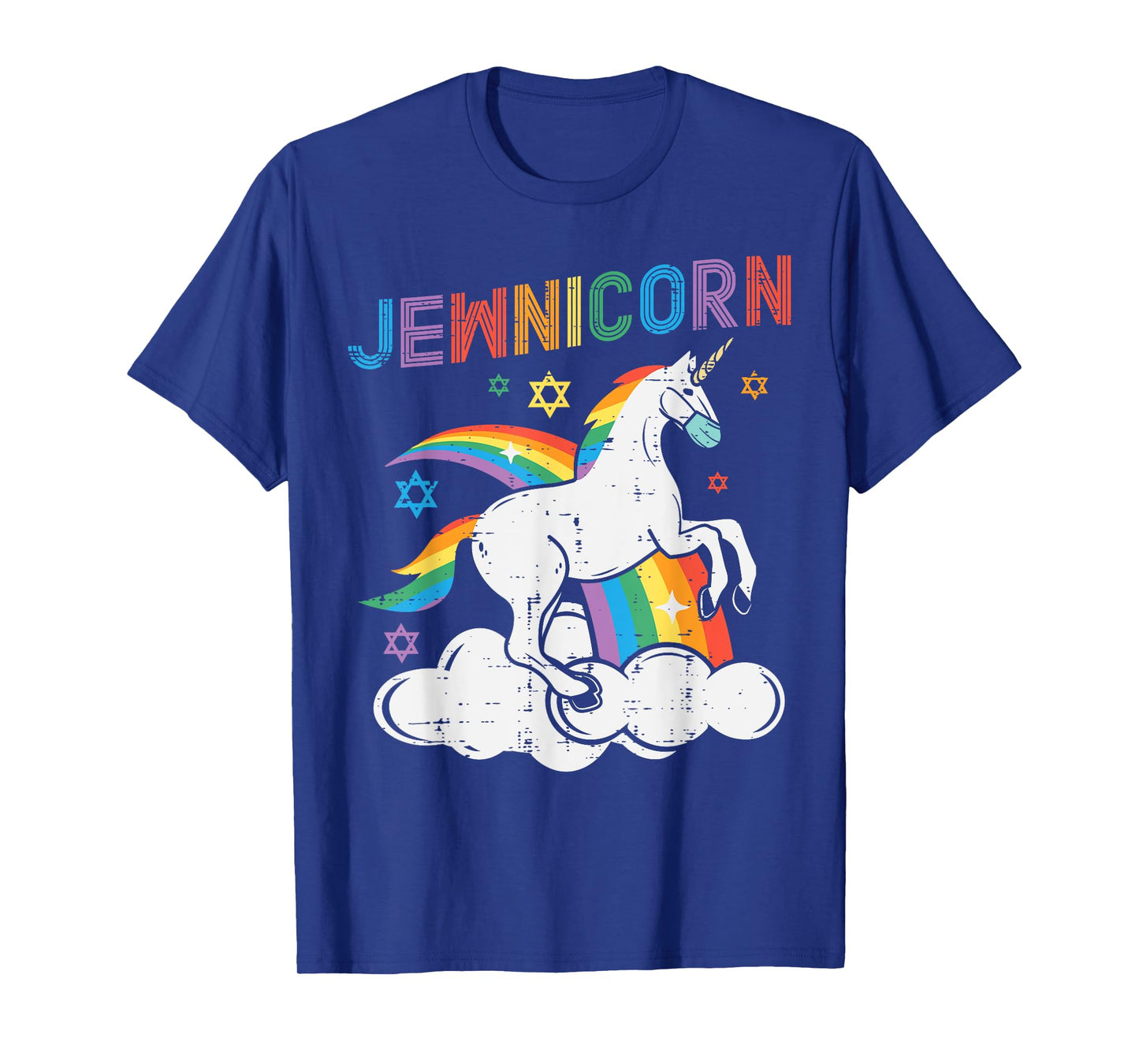 Jewnicorn Jew Unicorn Mask Chanukah Hanukkah Quarantine Gift T-Shirt