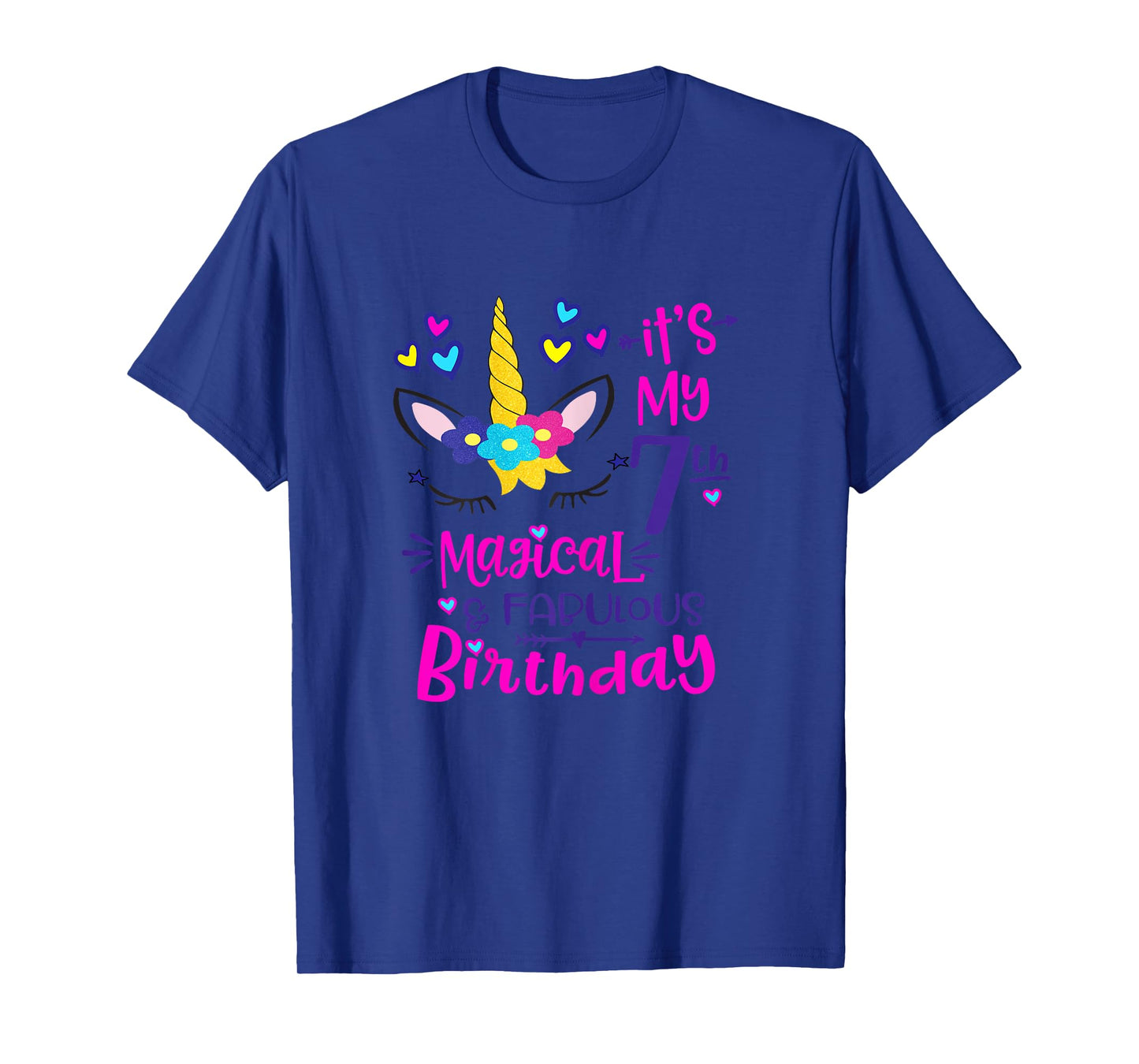It's My 7th Magical & Fabulous Birthday 7 Year Old Unicorn T-Shirt