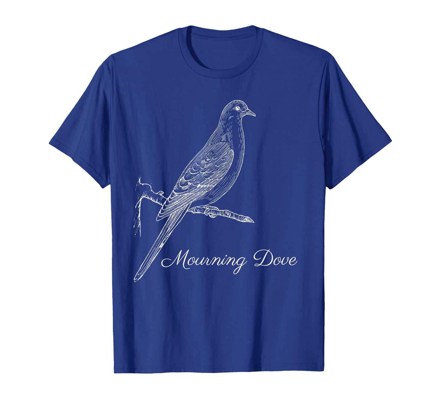 Mourning Dove T-Shirt Bird Tee Shirt Ornithology White Lines T-Shirt