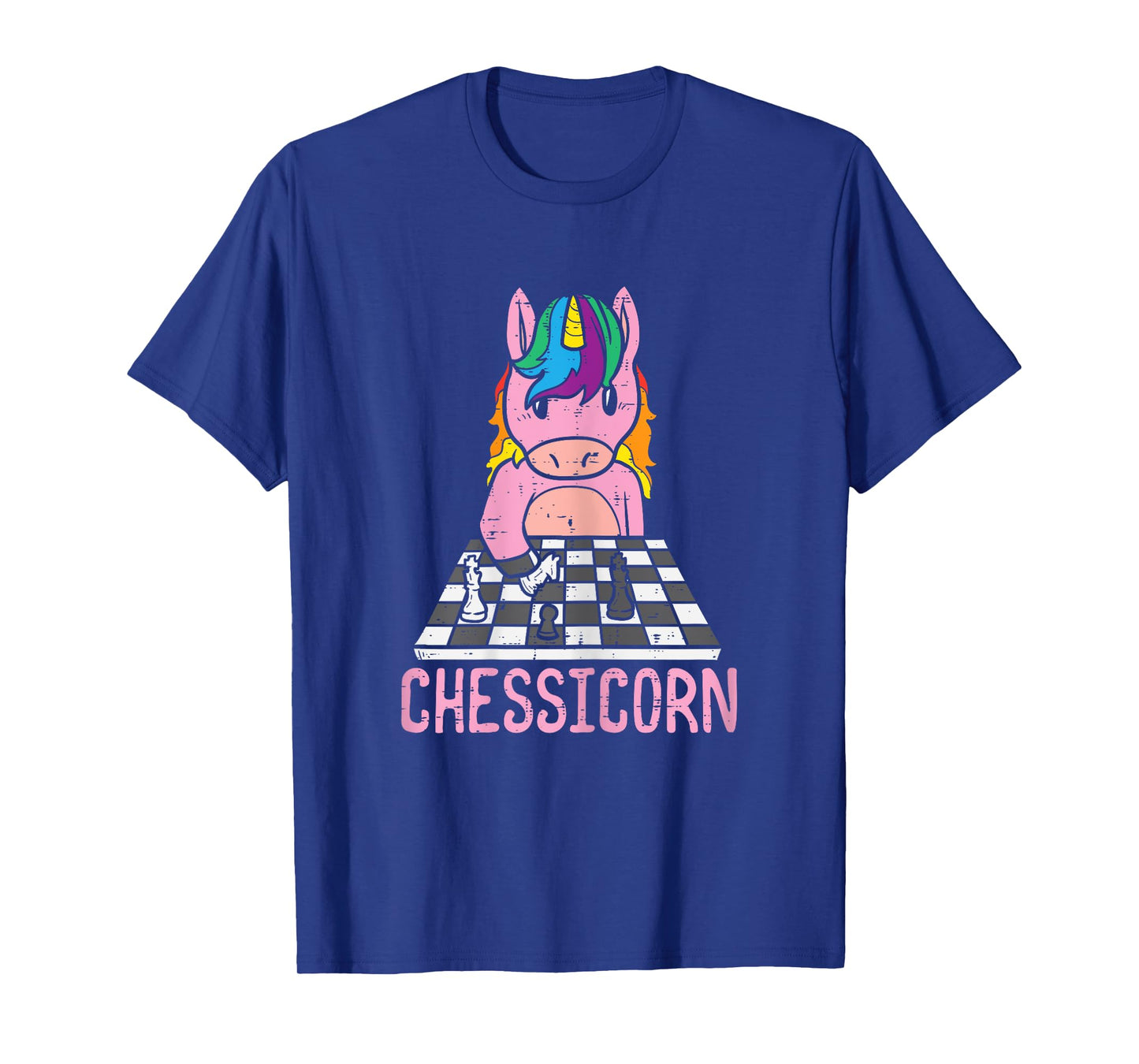 Chessicorn Unicorn Playing Chess Player Women Girls Kids T-Shirt