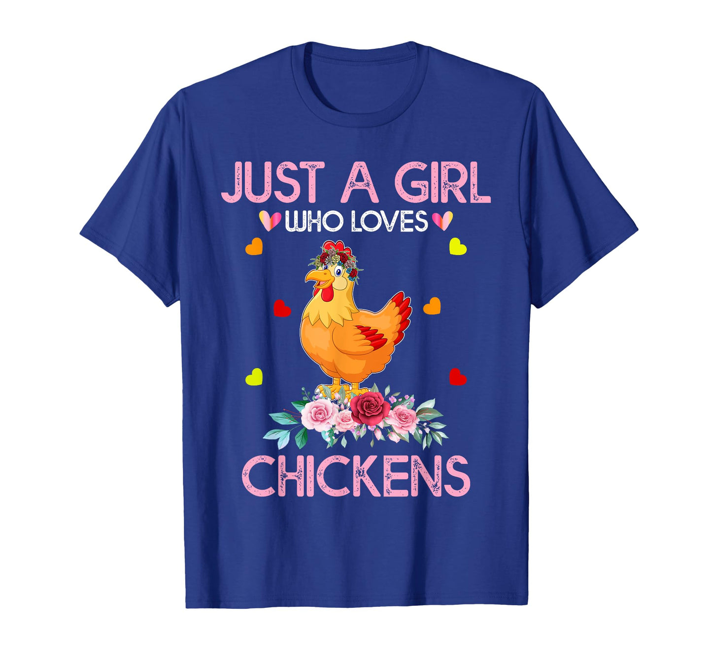 Chicken Tee For Women Kids Just A Girl Who Loves Chickens T-Shirt