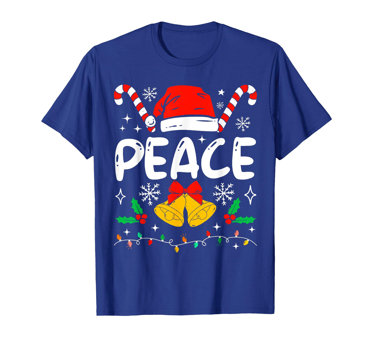 Peace Matching I Come In Peace Couples Santa Hat Christmas T-Shirt