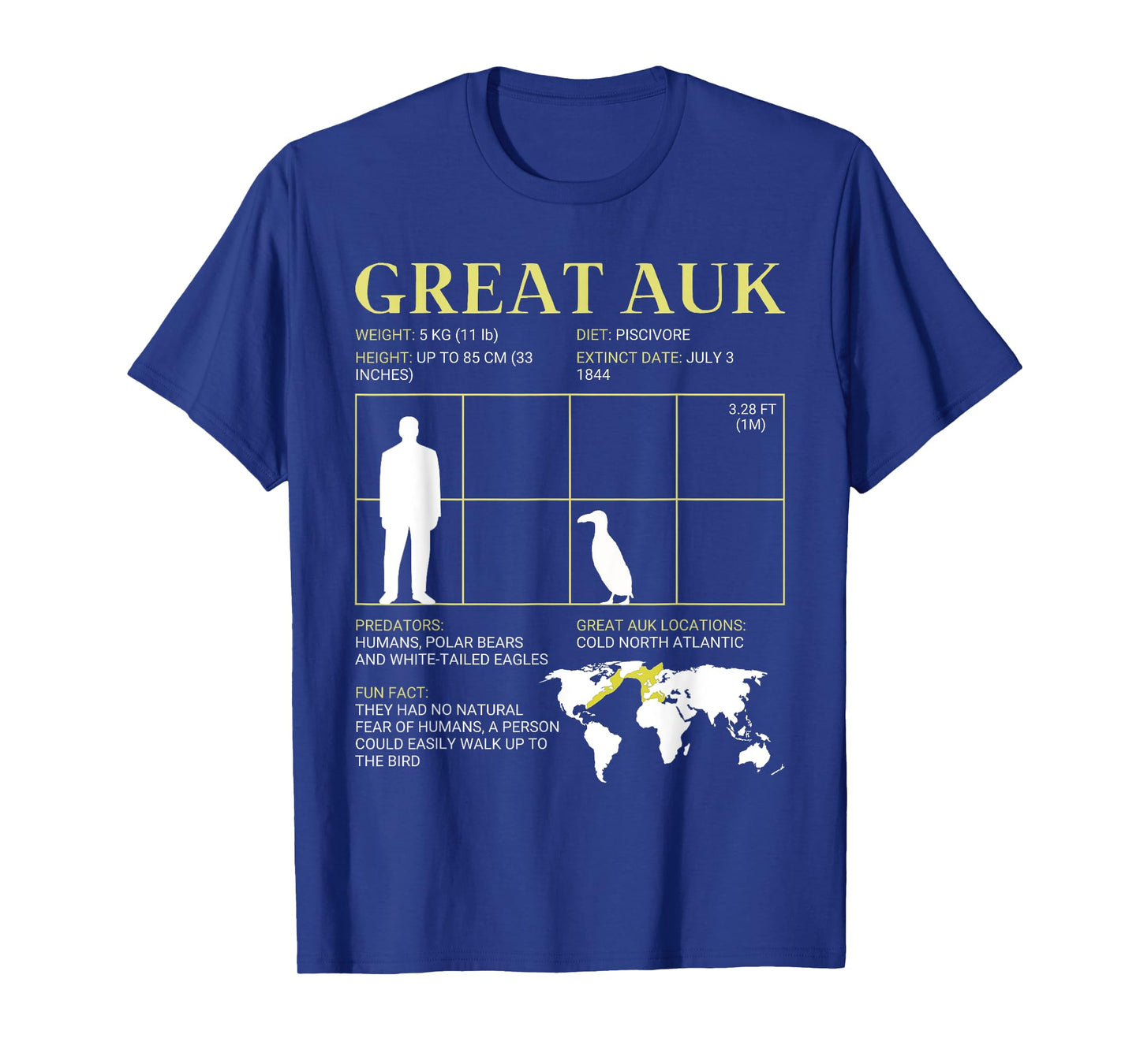 Great Auk Extinct Flightless Bird Penguin T-Shirt