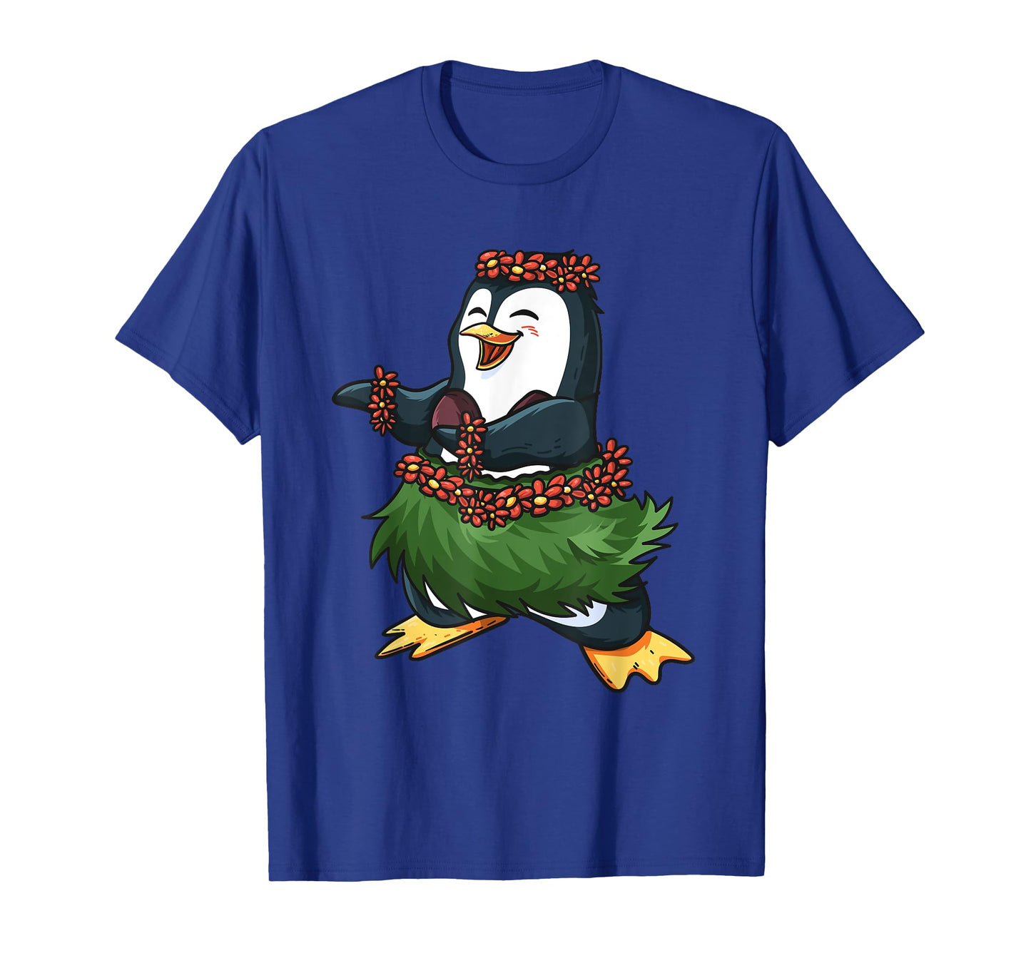 Cute Hawaiian Hula Penguin Penguin Day Luau Girls Women Gift T-Shirt