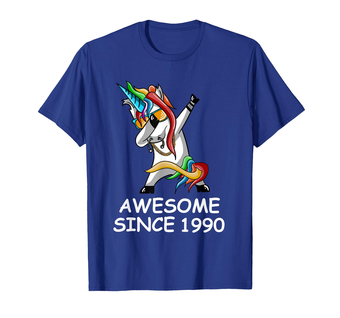 Dabbing Unicorn Awesome Since 1990 T-Shirt Birthday Tee