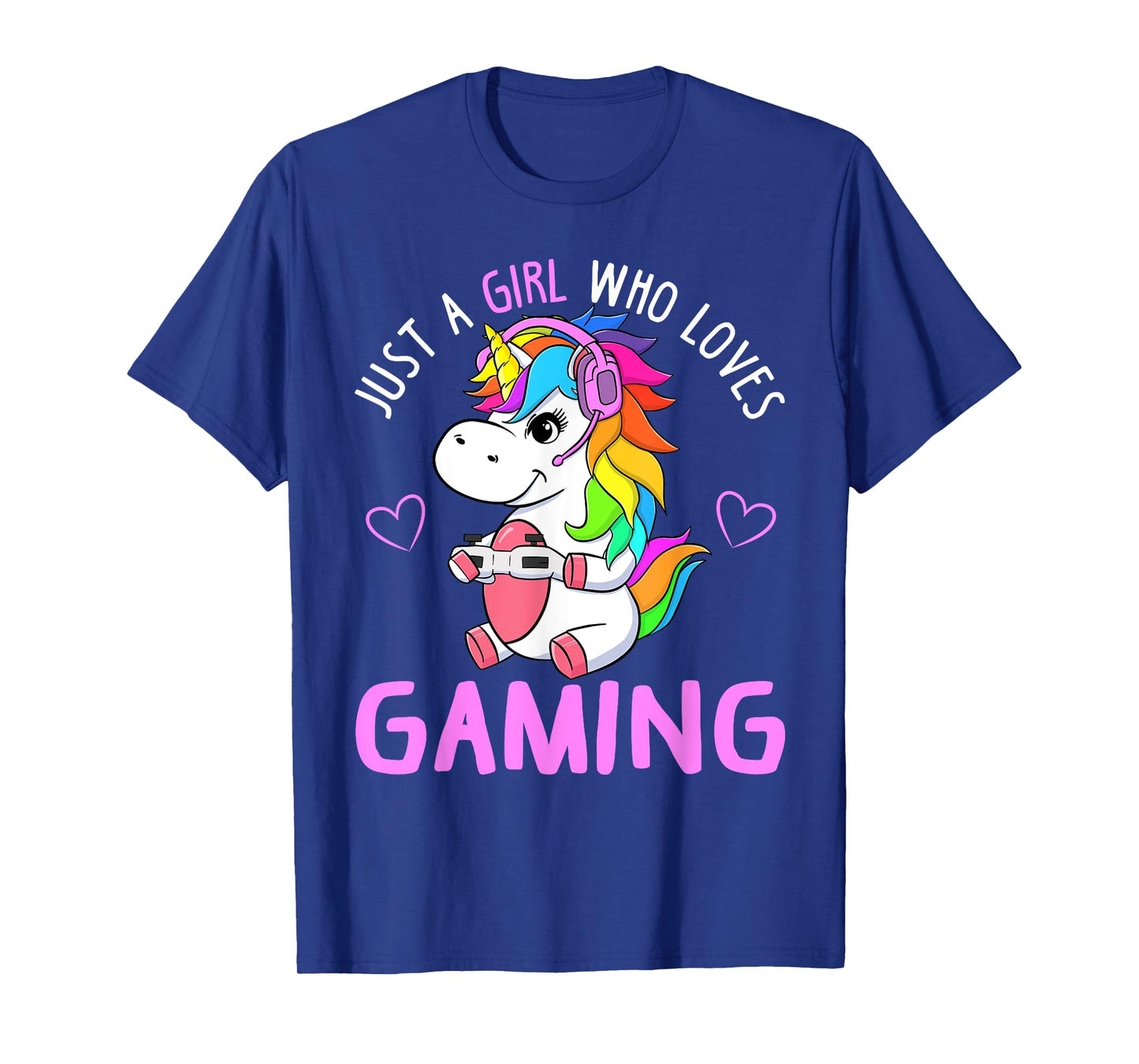 Just A Girl Who Loves Gaming Cute Gamer Unicorn Gift Women T-Shirt