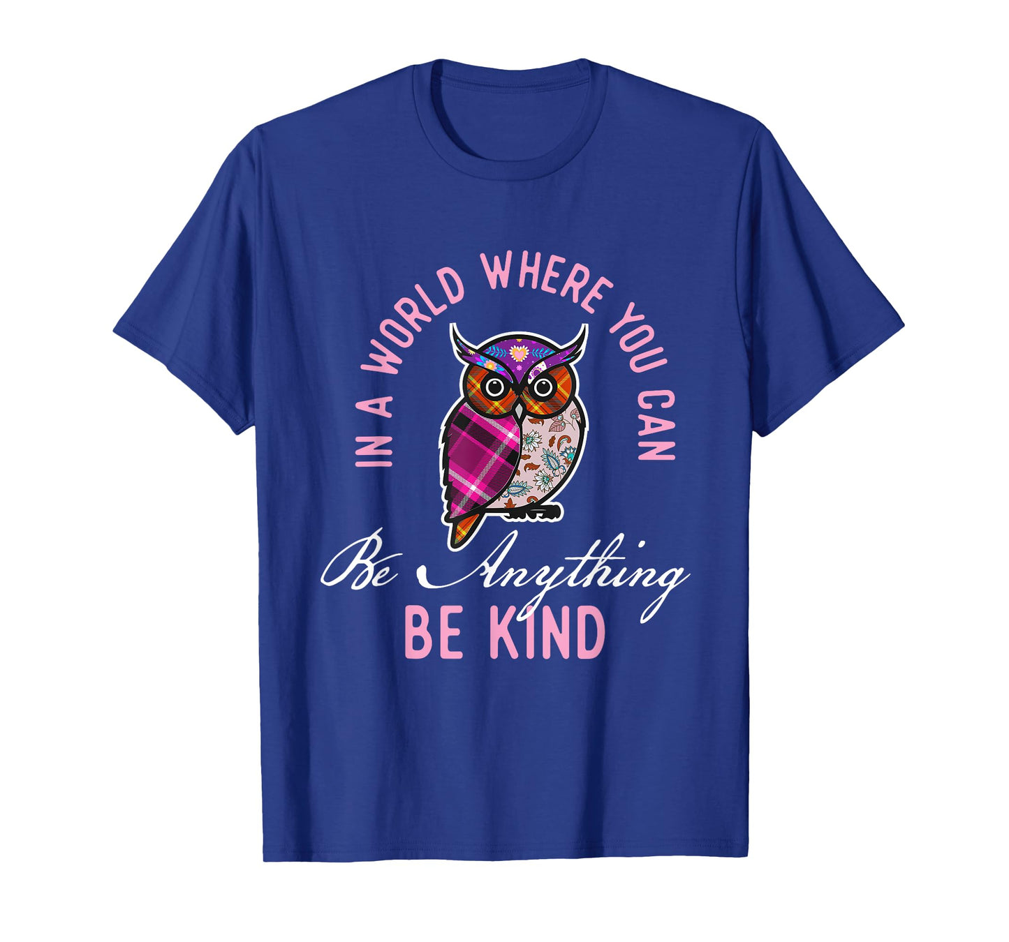 In A World Where You Can Be Anything Be Kind - Owl Lover T-Shirt
