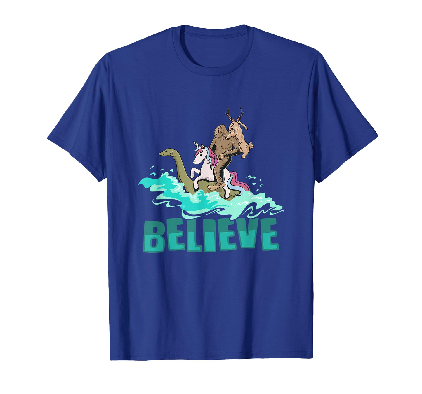 Cryptozoology Cryptid Bigfoot Unicorn Loch Ness Jackalope T-Shirt