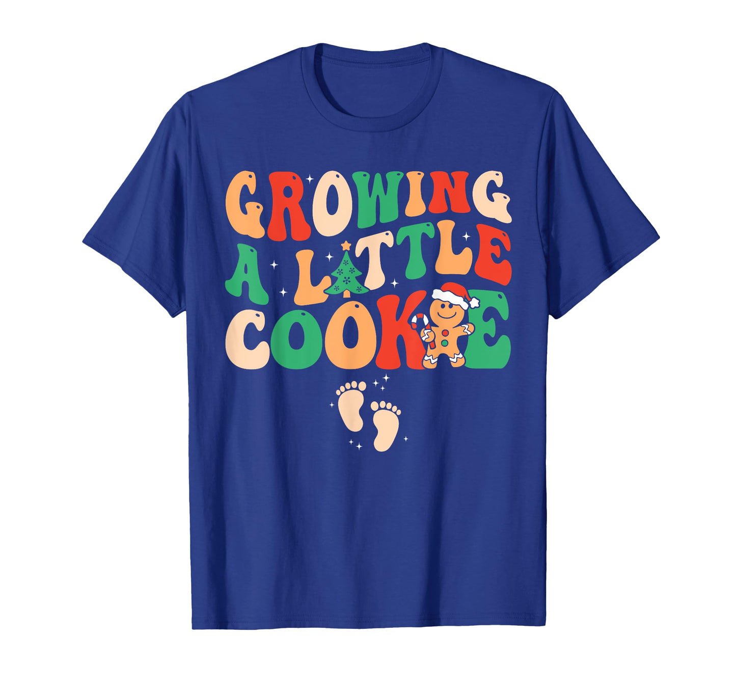 Growing A Little Cookie Christmas Pregnancy Announcement T-Shirt
