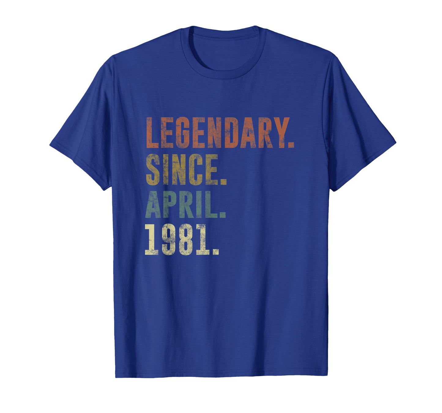 42nd Retro Birthday Vintage Legendary Since April 1981 T-Shirt