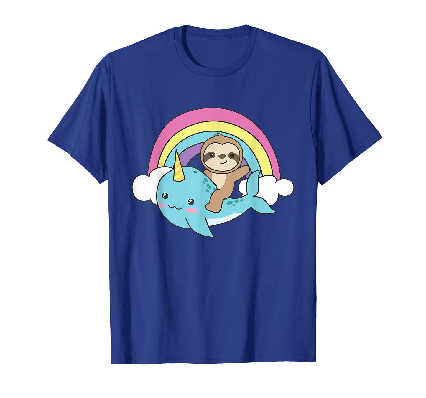 Narwhal Cute Sloth Ocean Unicorn Kawaii Narwhals T-Shirt