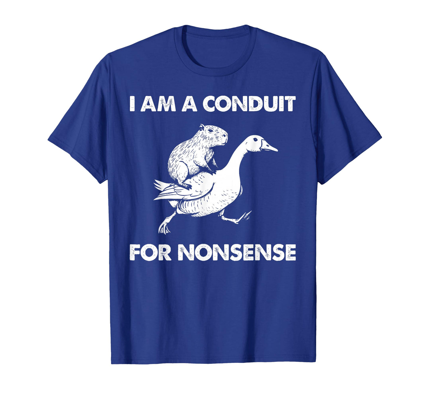 I Am A Conduit for Nonsense Capybara Goose Meme T-Shirt