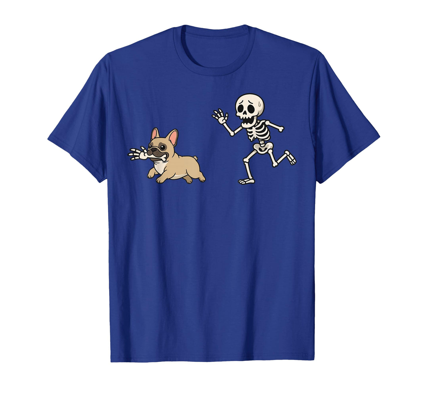 French Bulldog Skeleton Hand Halloween T-Shirt