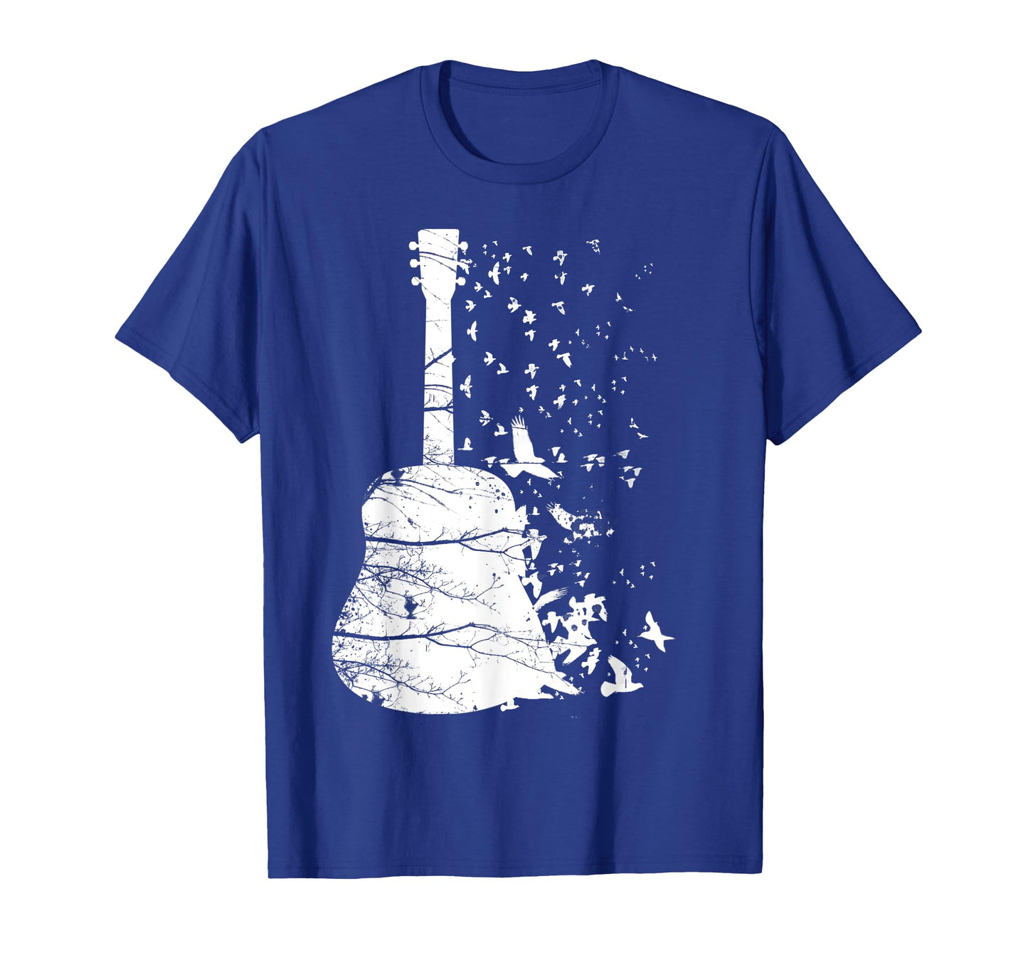 Fantastic Nature Guitar with Flying Birds T-Shirt