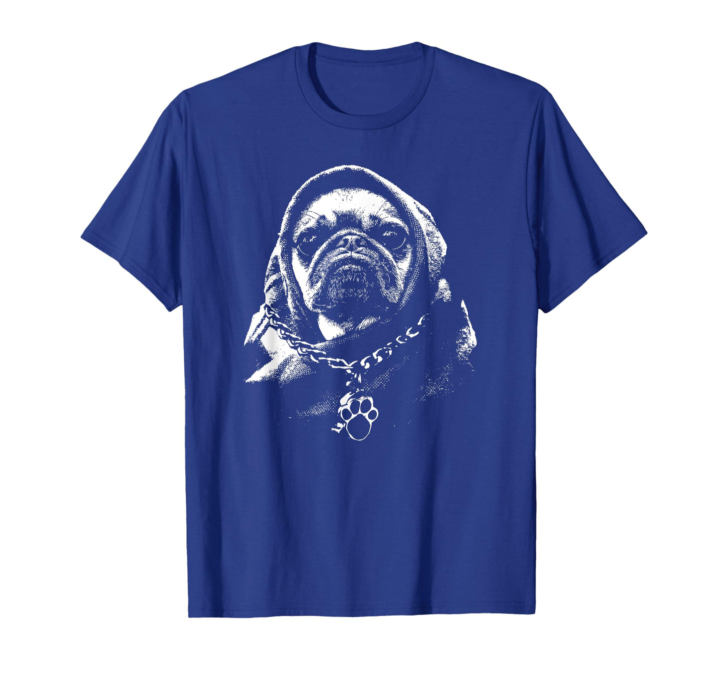 Cool Cute Hooded Gangsta Pug Thug Dog T-Shirt