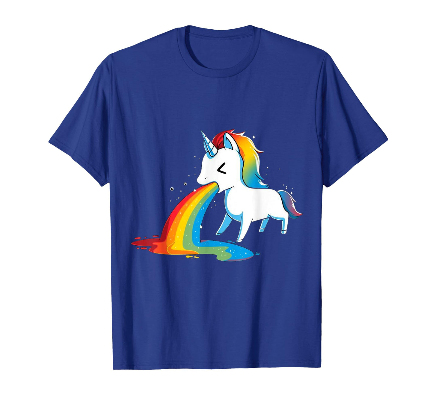 Unicorn Puking Rainbows Graphic T shirt Funny Rainbow Puke T-Shirt