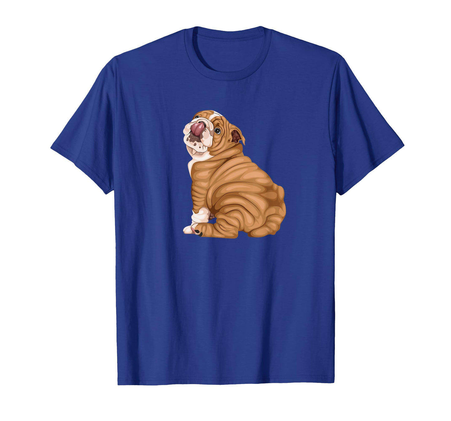 Funny Puppy Art Illustration English Bulldog Owner T-Shirt for Men Women Kids