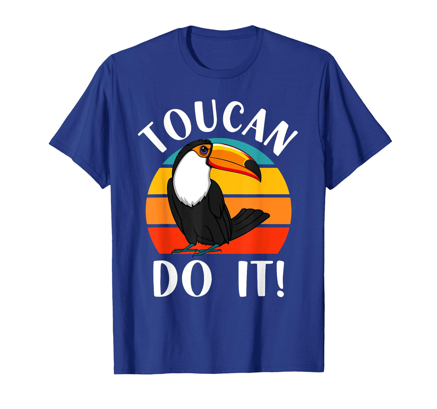 Funny Toucan Do It Tropical Bird Pun Retro Vintage Sunset T-Shirt