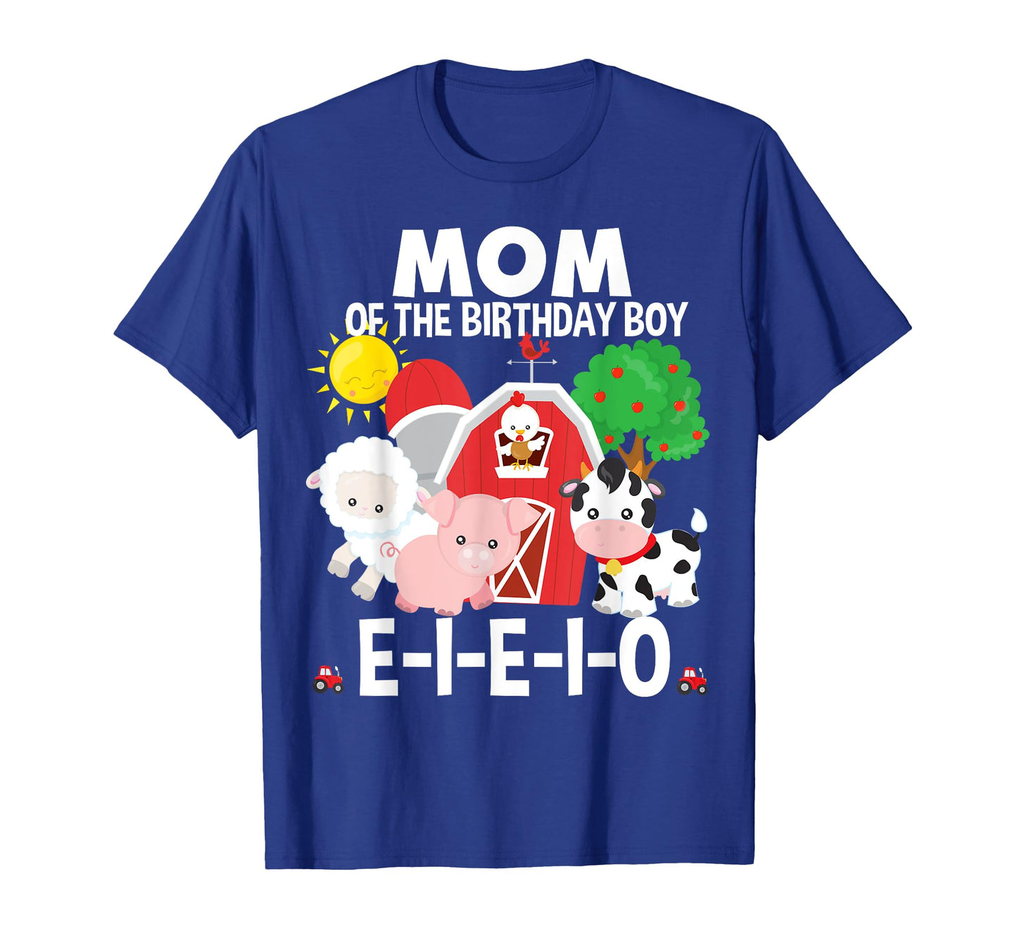 Mom Birthday Boy Old MacDonald Birthday Party Matching T-Shirt
