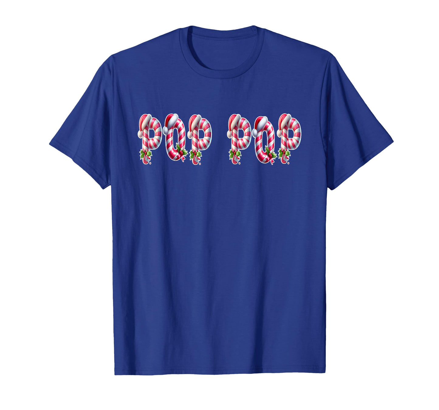 Candy Cane Christmas Grandpa Pop Pop Xmas Party T-Shirt
