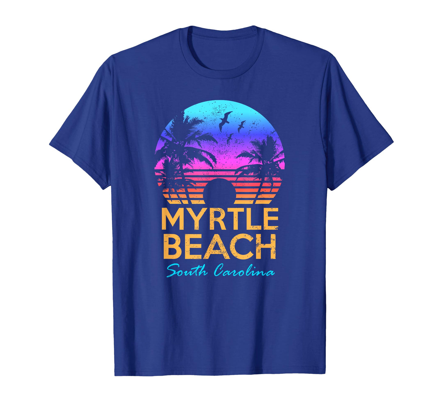 Myrtle Beach South Carolina Vacation Vintage Sunset Graphic T-Shirt