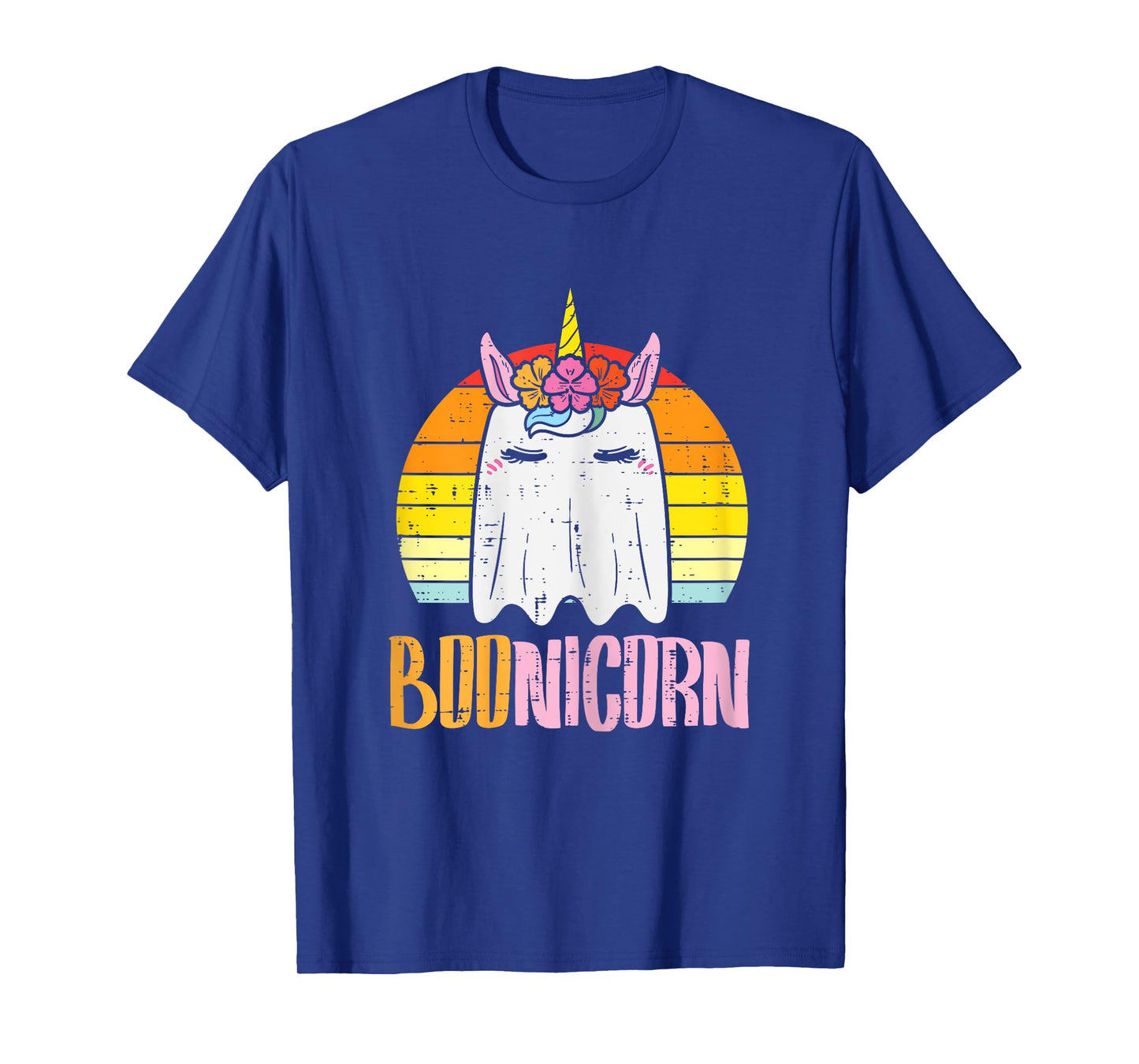 Boonicorn Ghost Unicorn Boo Retro Halloween Girls Women T-Shirt